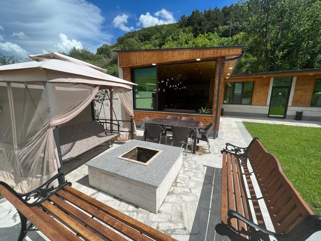 outdoor BBQ area