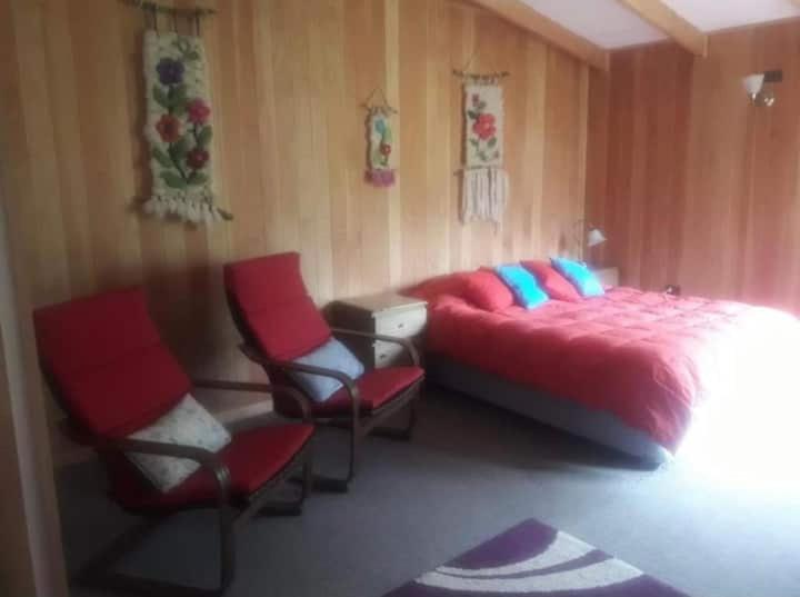 Cabaña para dos, Villarrica-Pucon, pasos del lago
