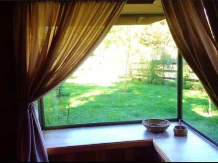 Cabaña para dos, Villarrica-Pucon, pasos del lago