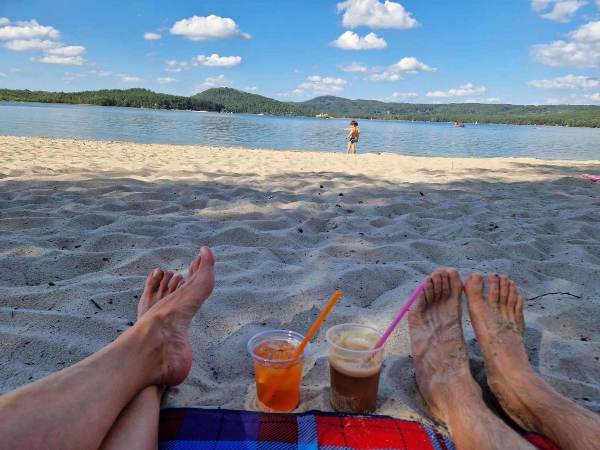 Chatky U Davida Máchovo jezero