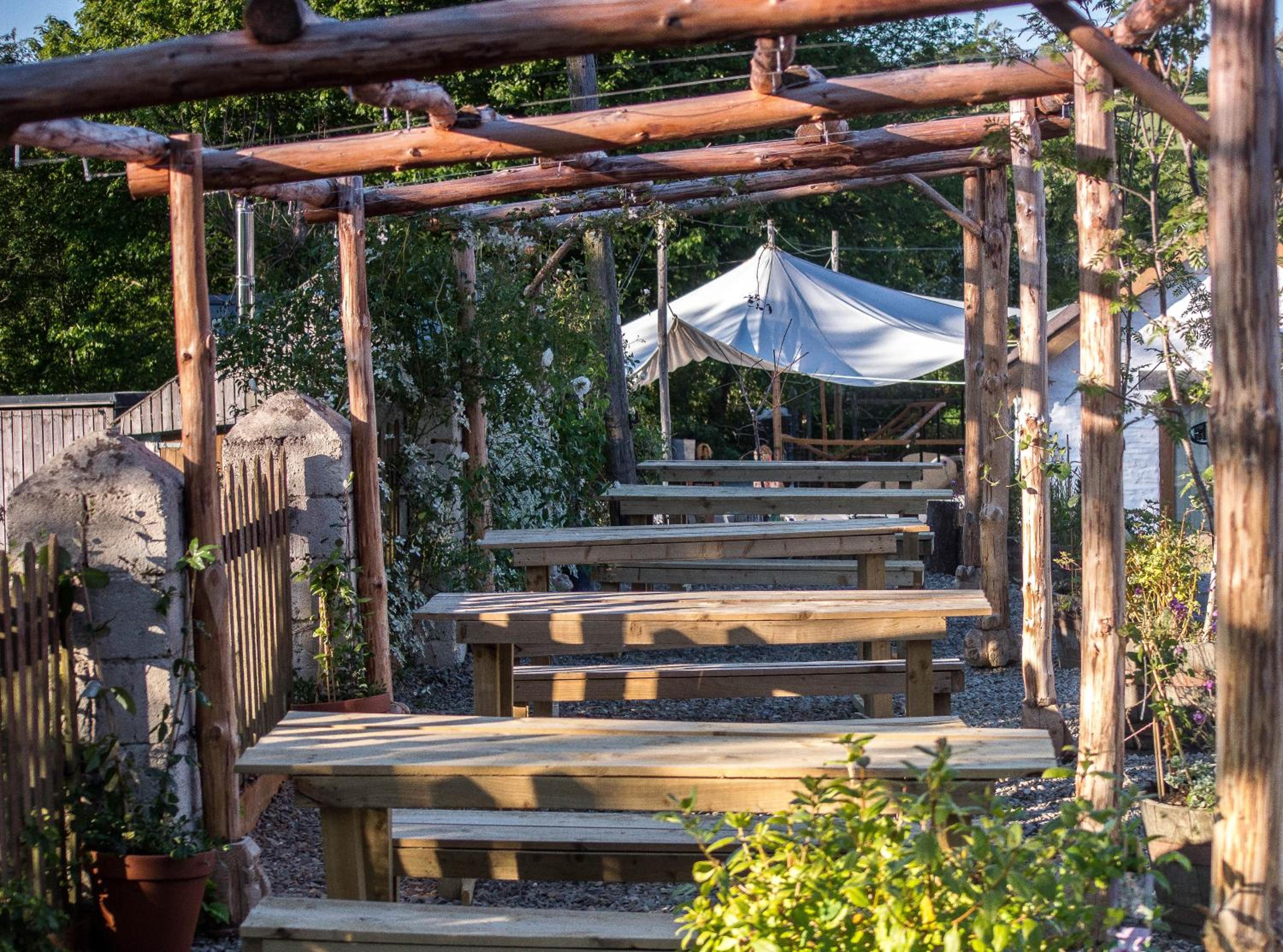 Ceridwen Glamping, double decker bus and Yurts