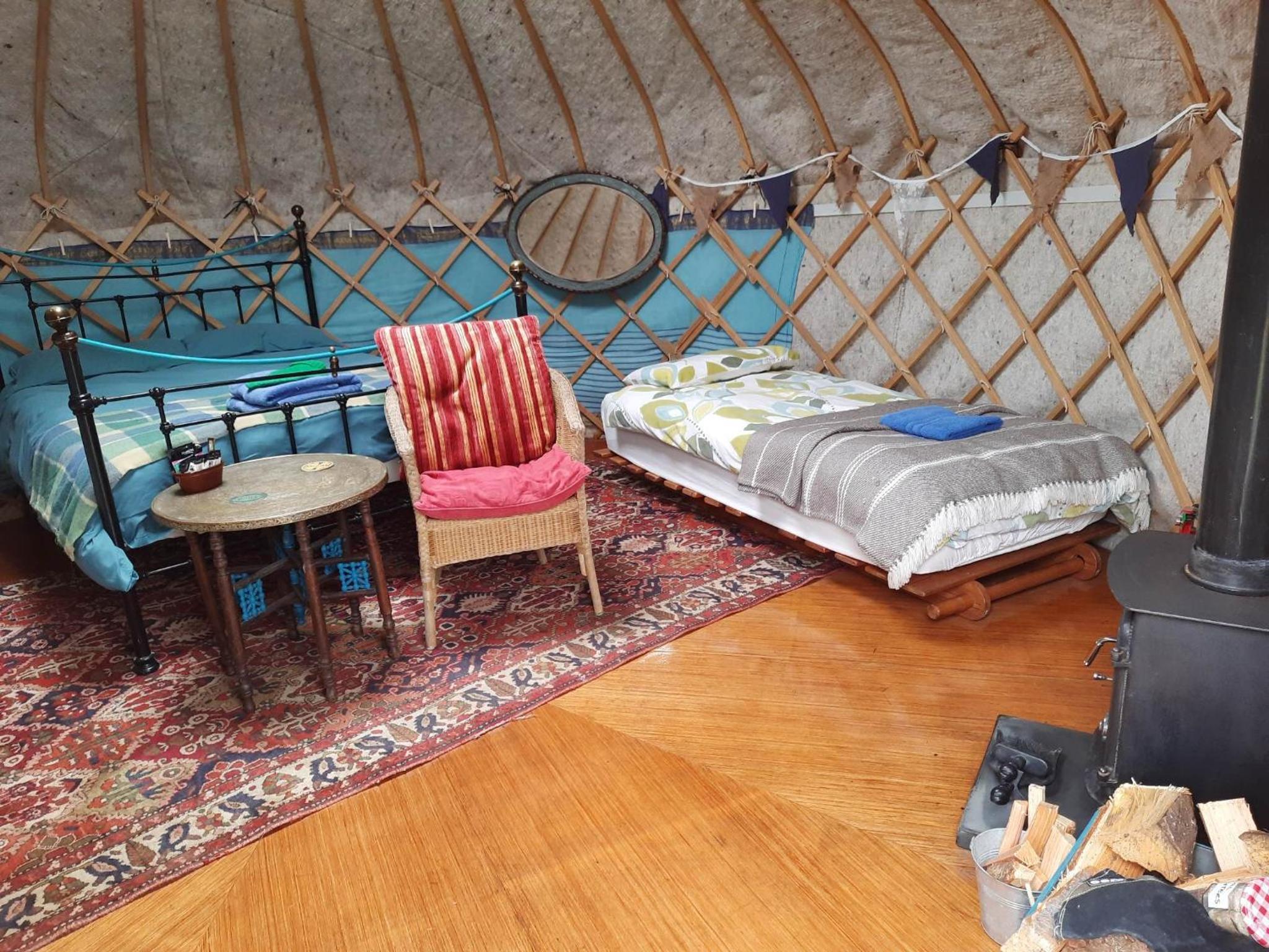 Ceridwen Glamping, double decker bus and Yurts