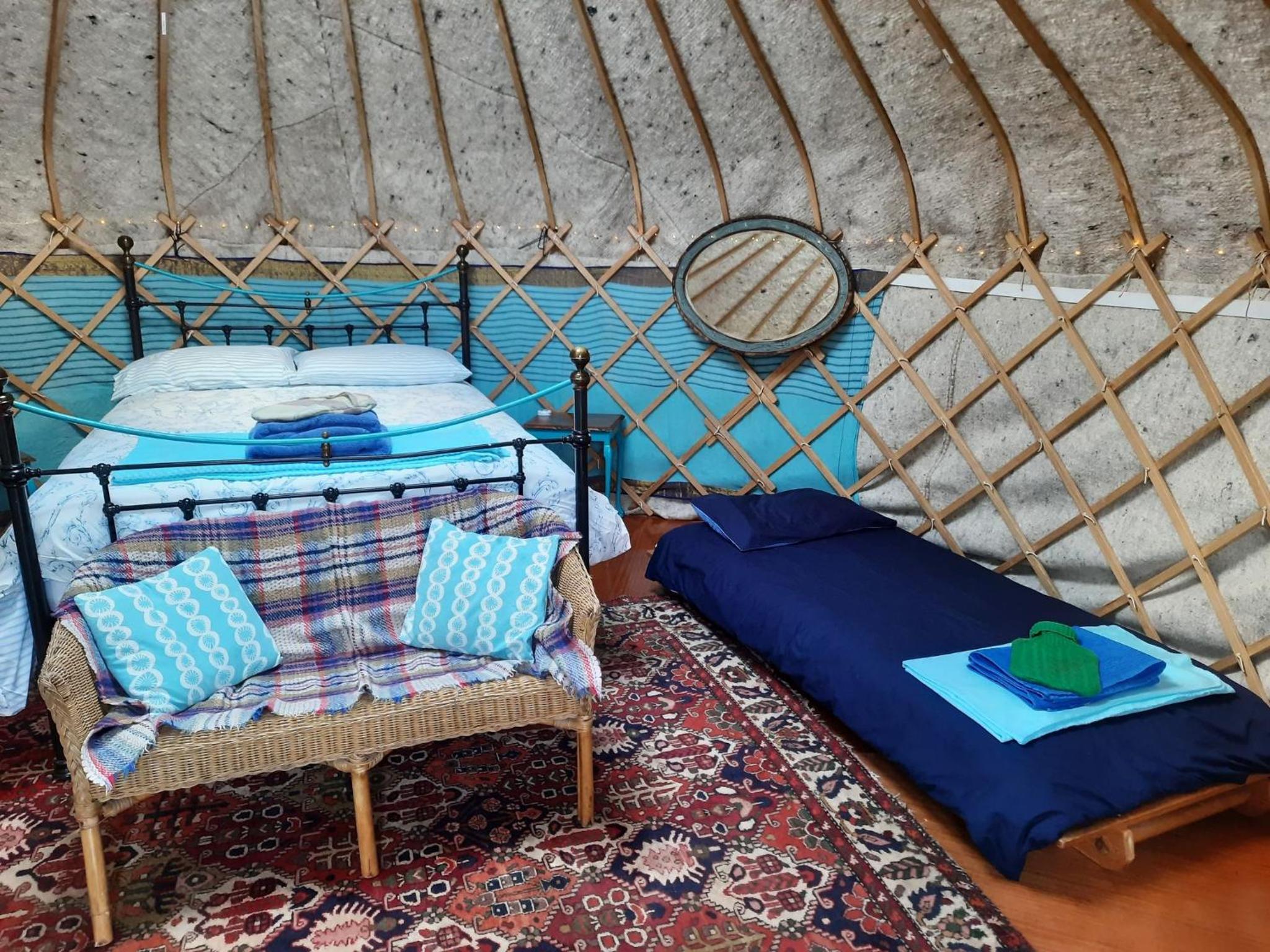 Ceridwen Glamping, double decker bus and Yurts