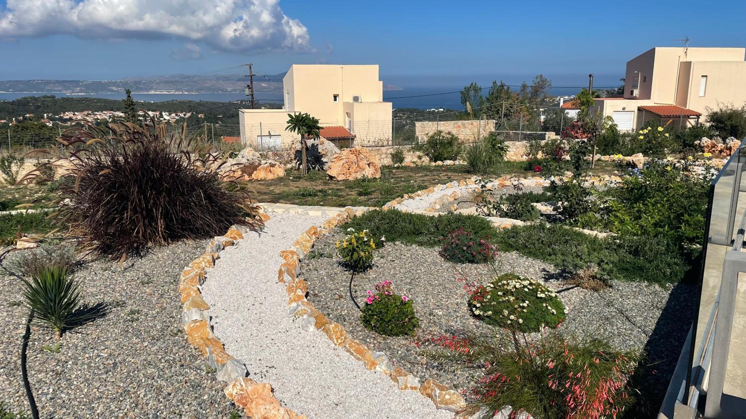 STUNNING MOUNTAIN AND SEA VIEW VILLA ELENI IN VAMOS