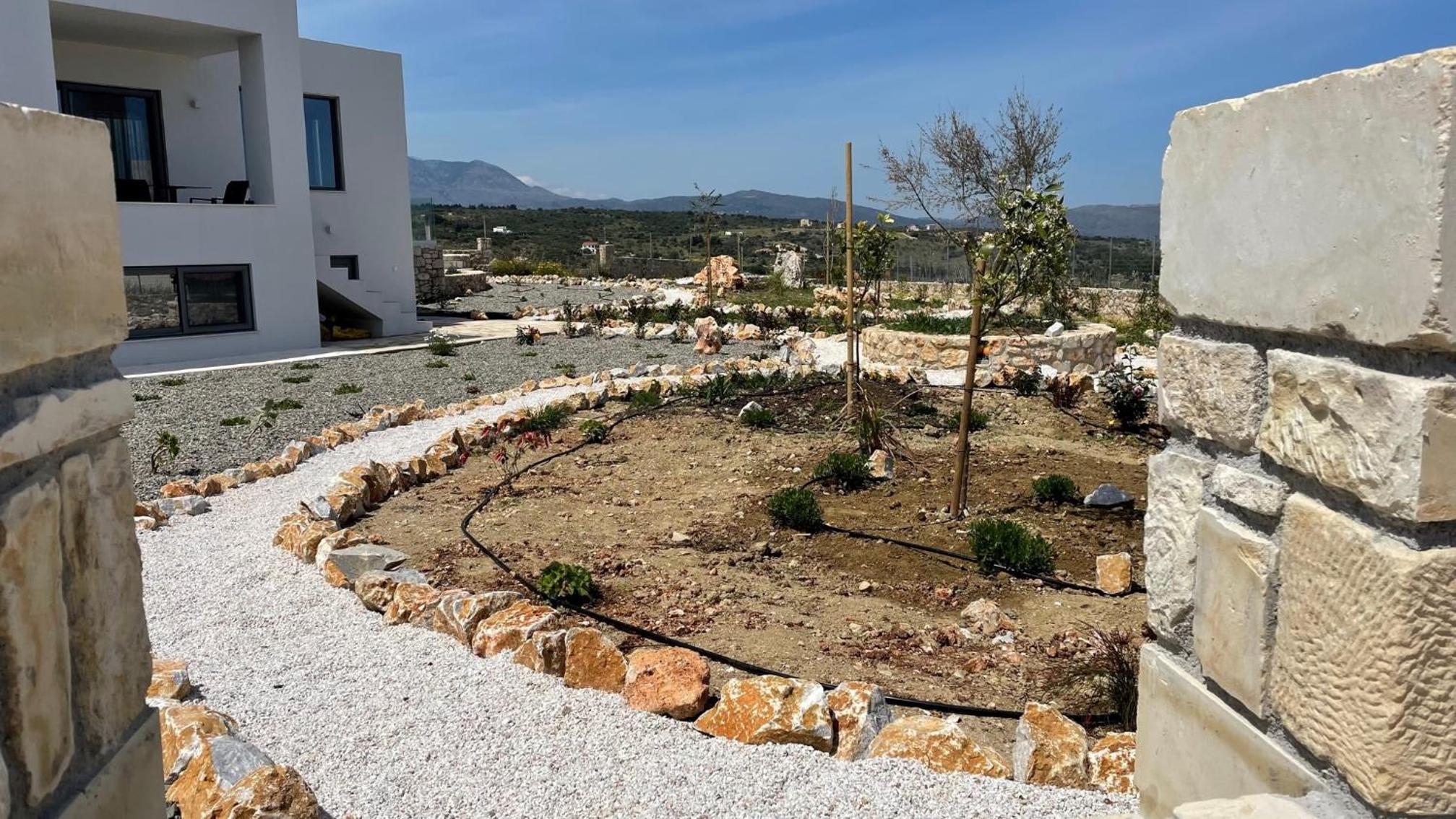 STUNNING MOUNTAIN AND SEA VIEW VILLA ELENI IN VAMOS