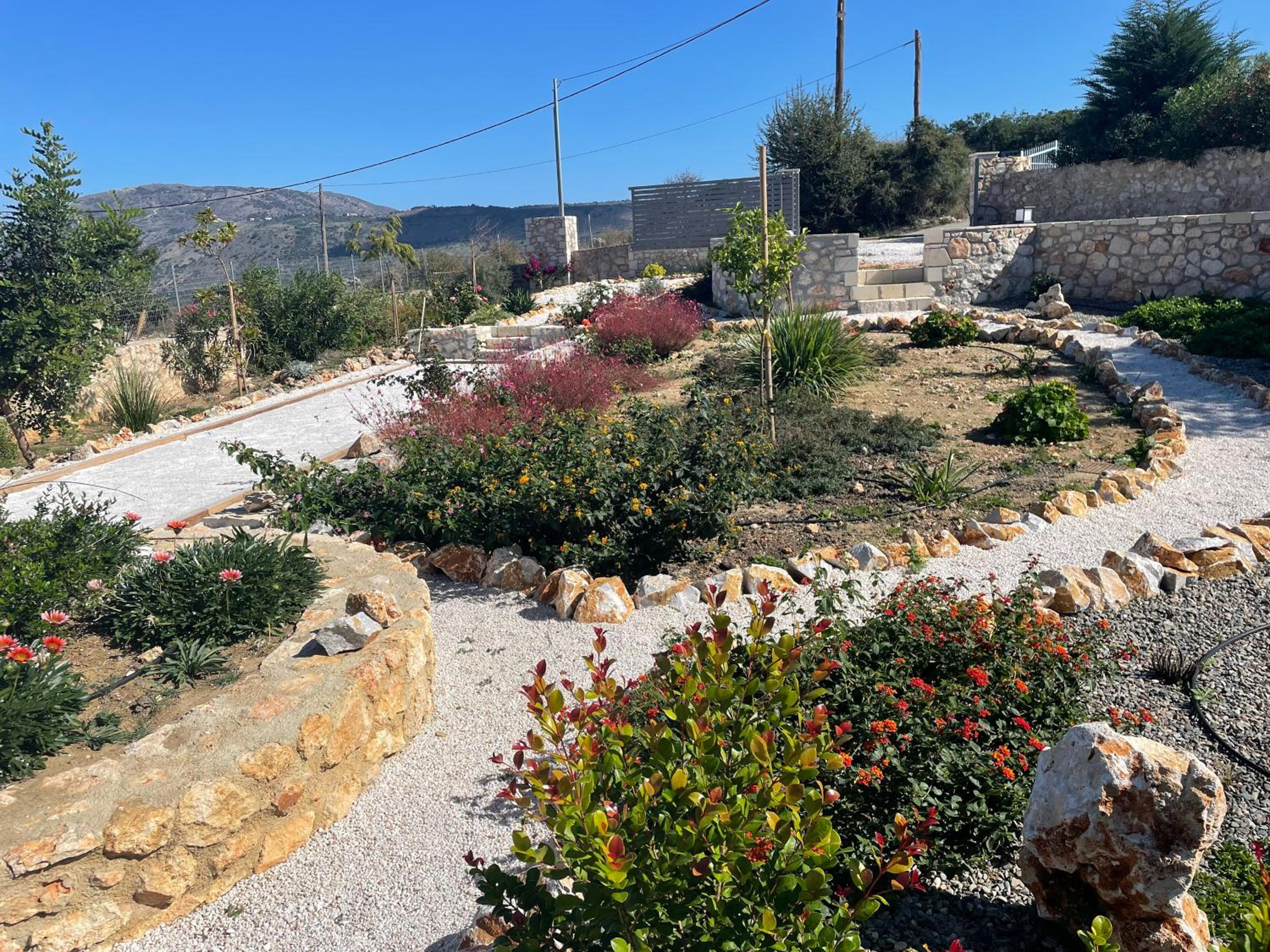 STUNNING MOUNTAIN AND SEA VIEW VILLA ELENI IN VAMOS