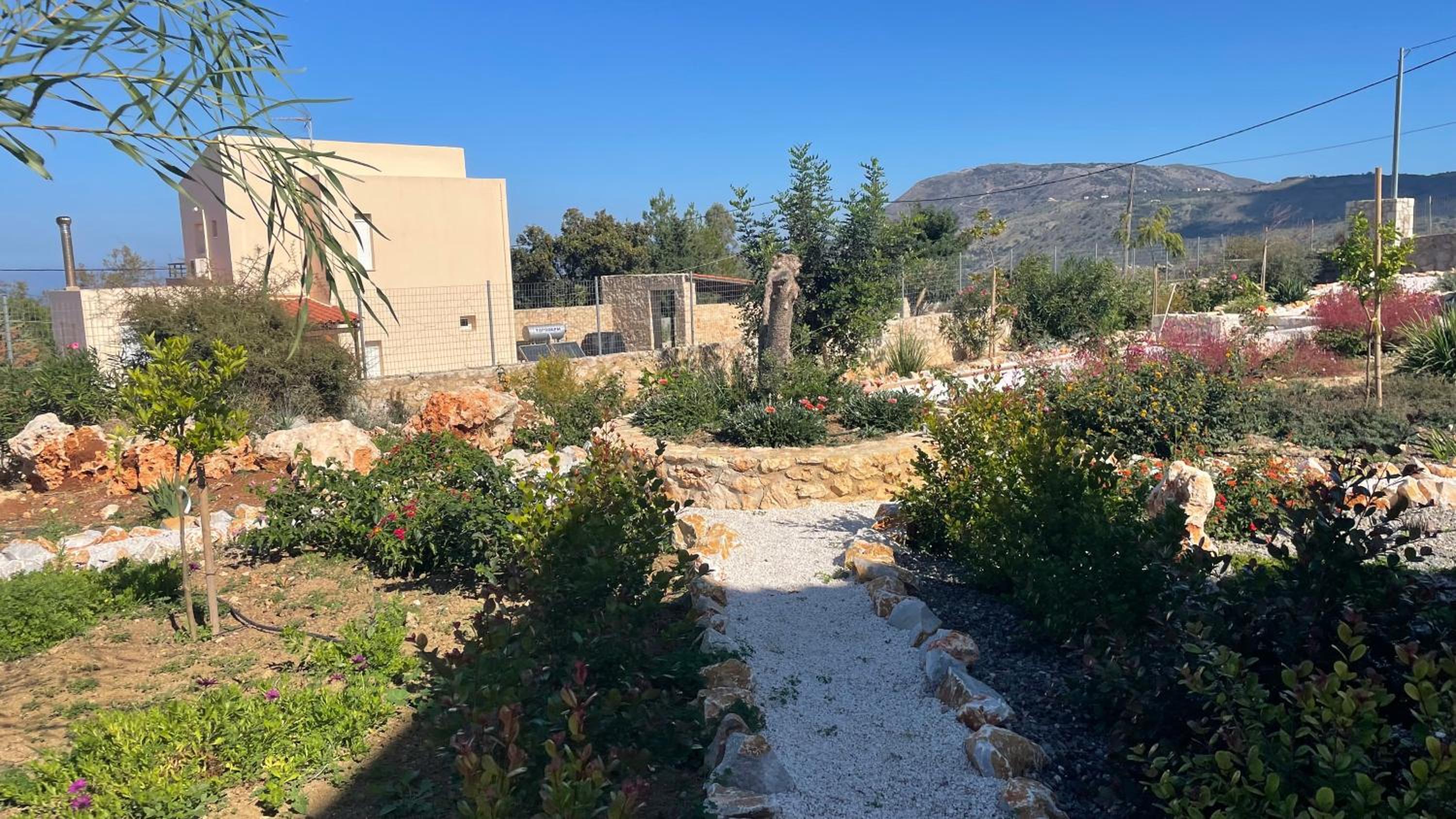 STUNNING MOUNTAIN AND SEA VIEW VILLA ELENI IN VAMOS