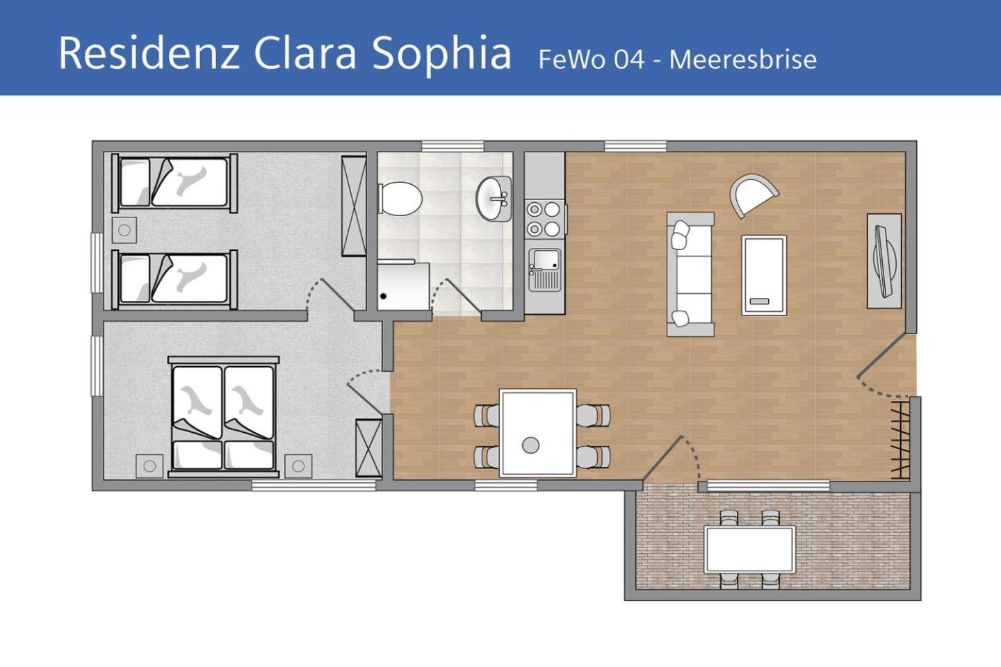 Ferienwohnung Meeresbrise in der Residenz Clara Sophia