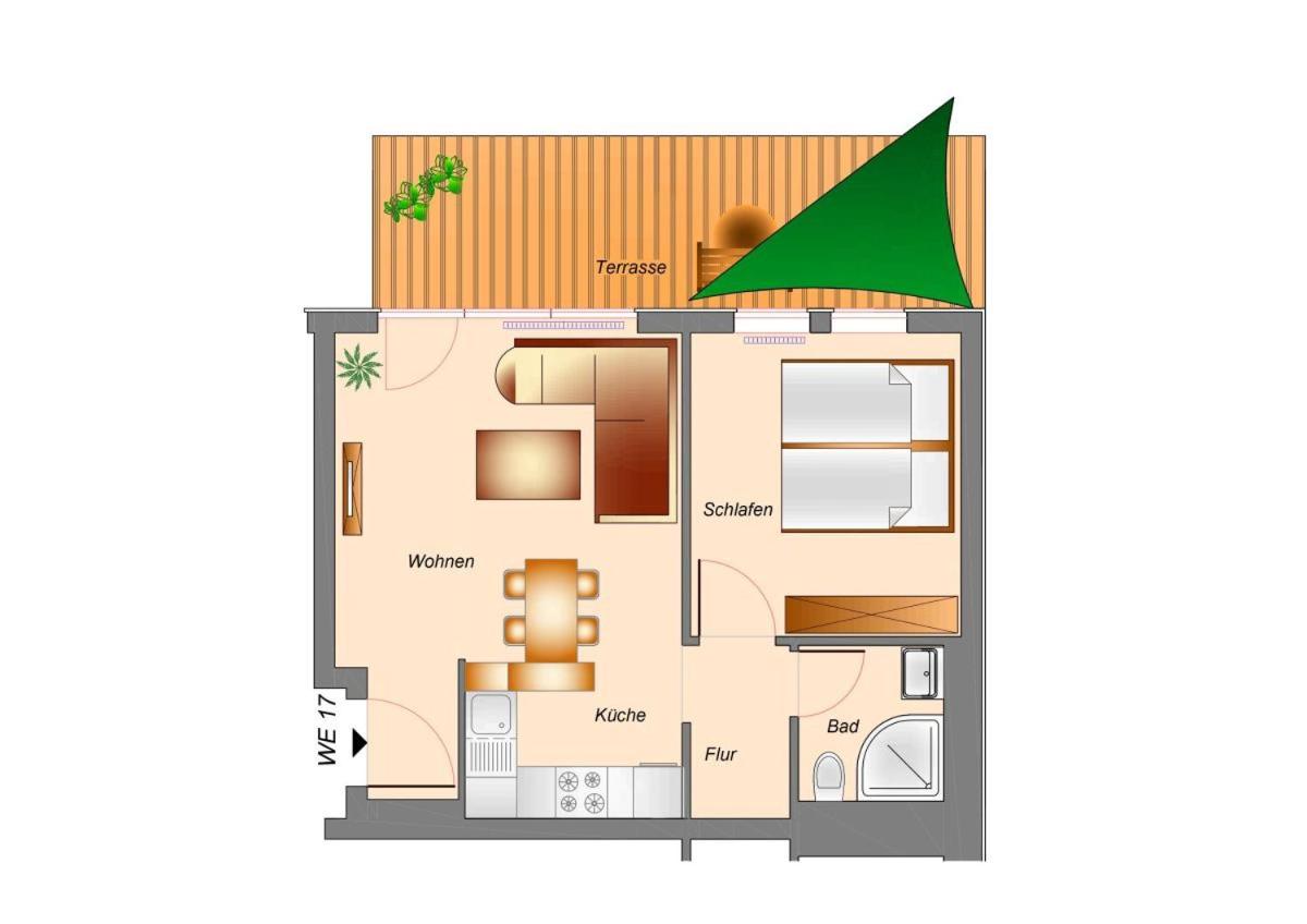 Ferienwohnanlage ODINs Blick - Wohnung 17 - direkt am Privatstrand, mit Sauna, Garten