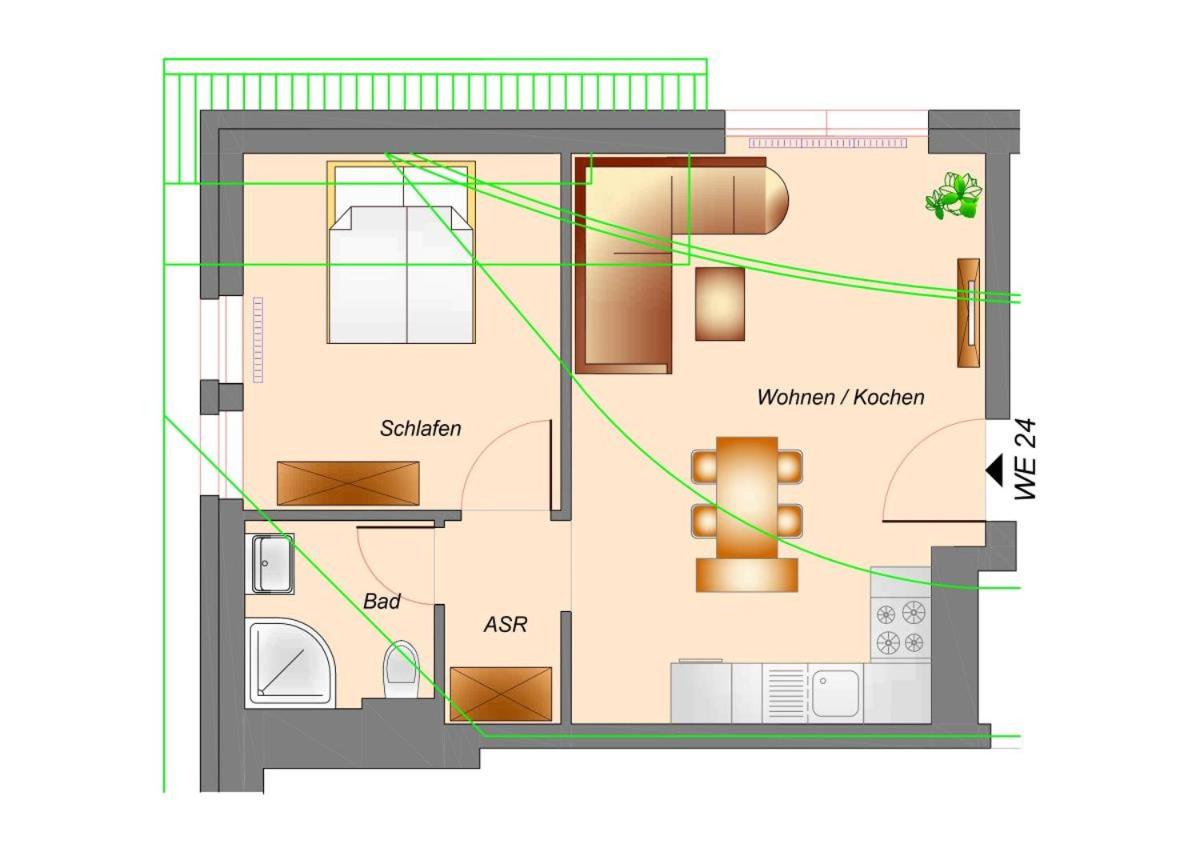 Traumhaftes Appartement - Odins Blick Wohnung 24 - exklusive Strandlage, Gartenanlage, Sauna