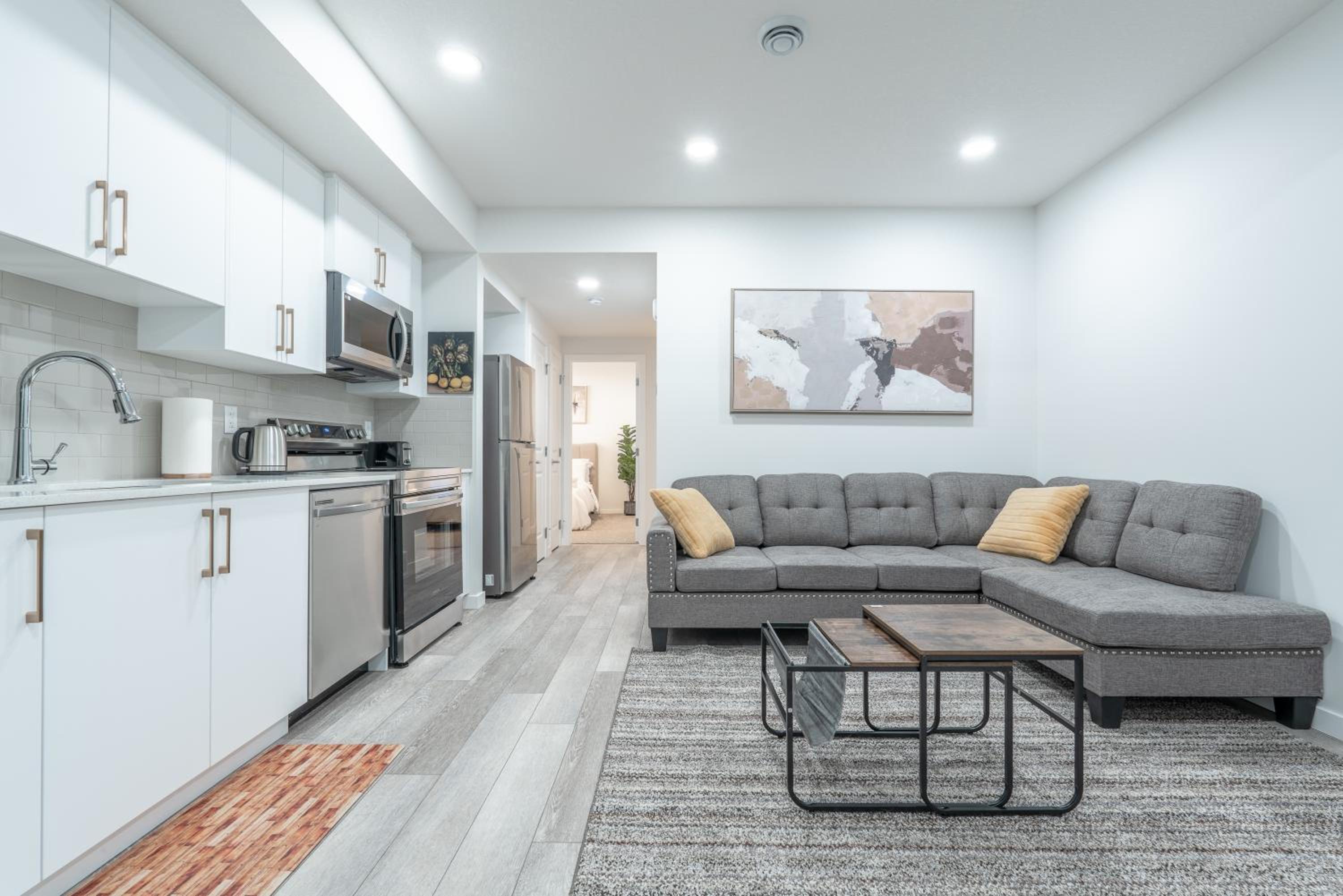 Stylish Getaway 2BD Basement by YMCA and South Health Campus Hospital