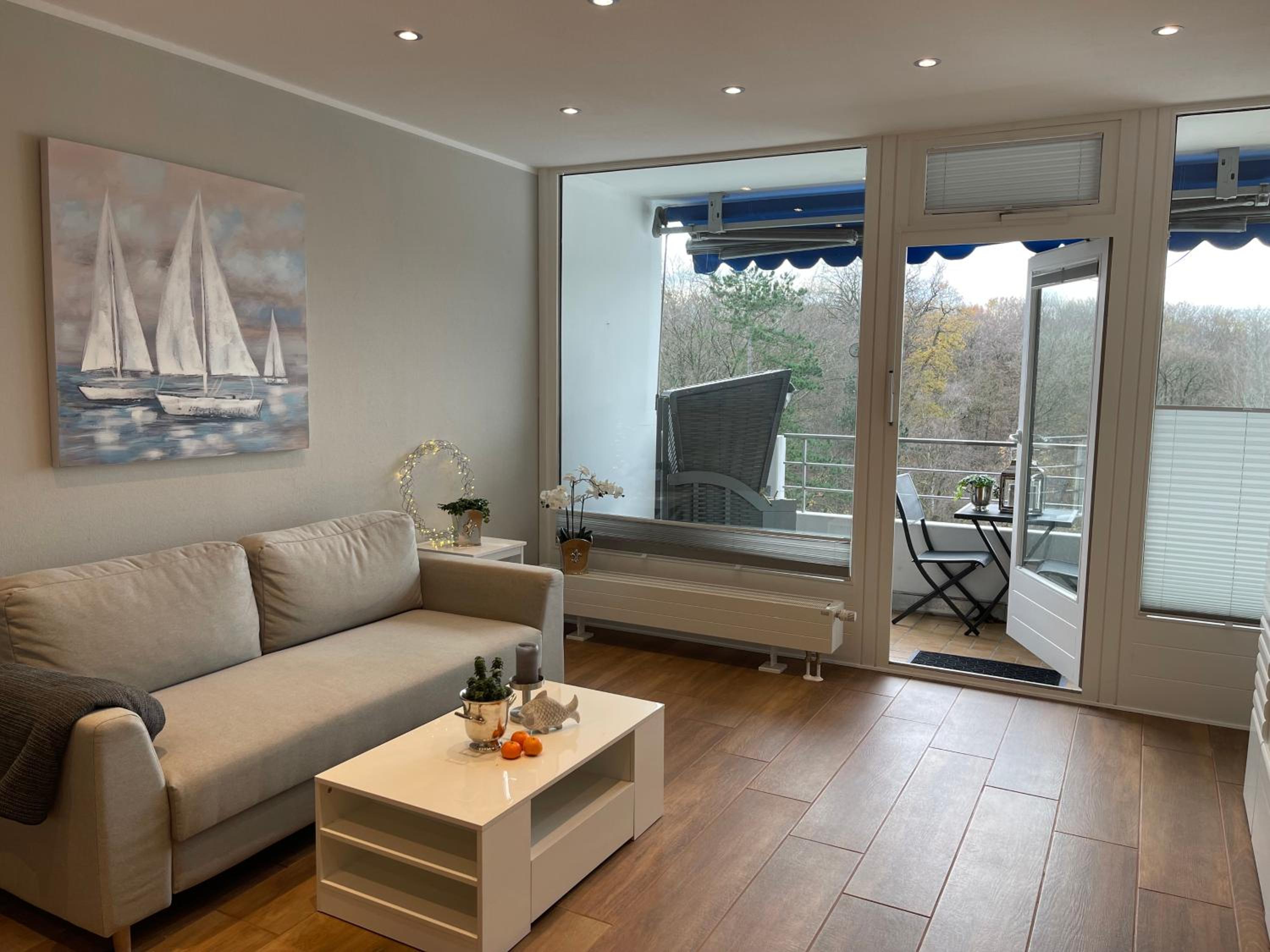 2 Zi Sonnenwohnung mit Luxusküche in der Maritim Residenz Bellevue an der Ostsee in Kiel City