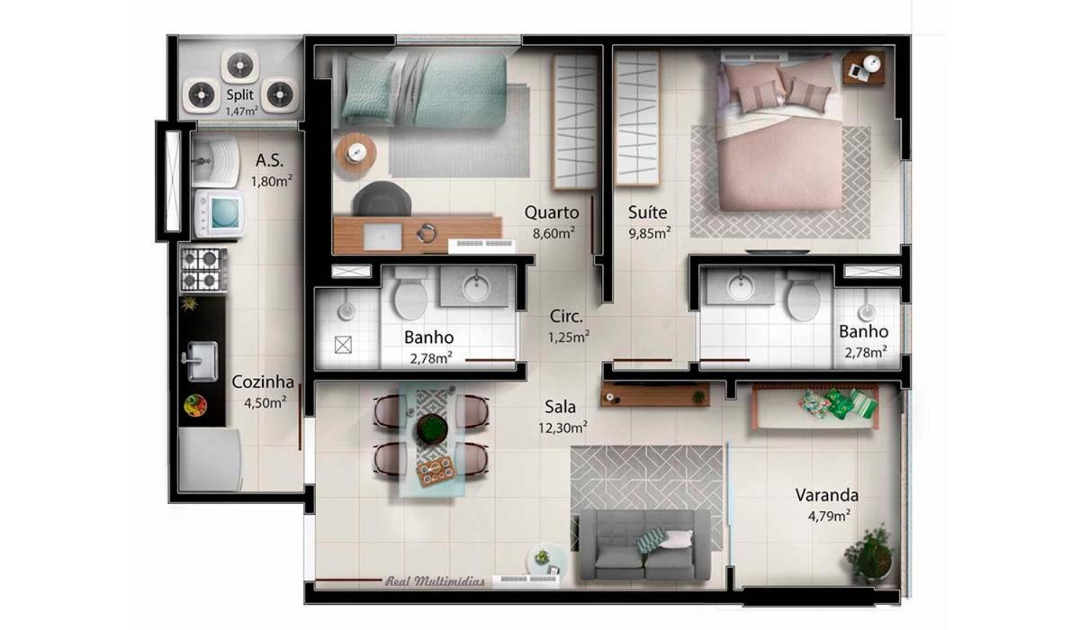 Apartamento em Vila Velha na quadra do Mar.