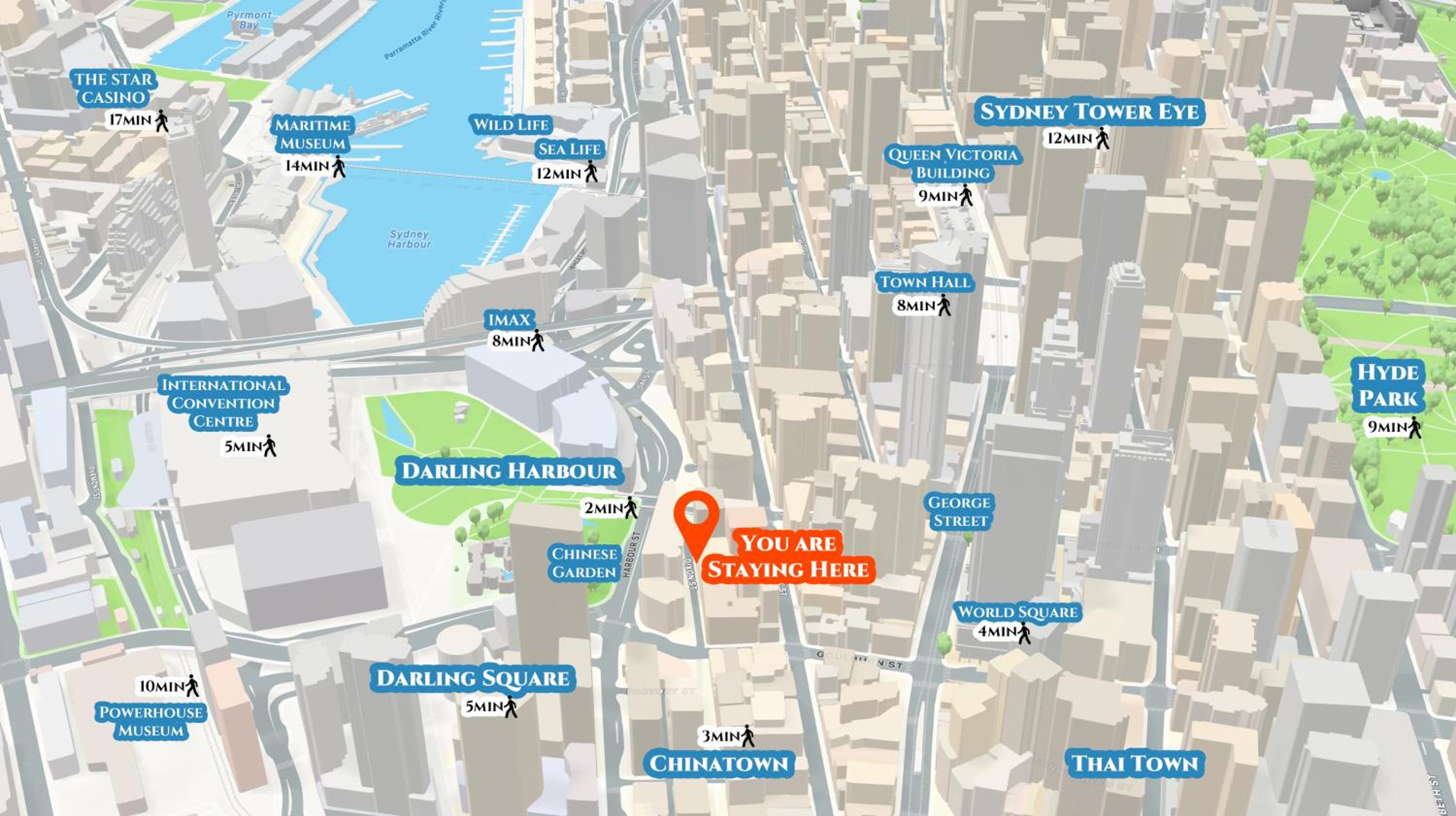 PRIME SPOT: Modern Studio+Balcony Darling Harbour