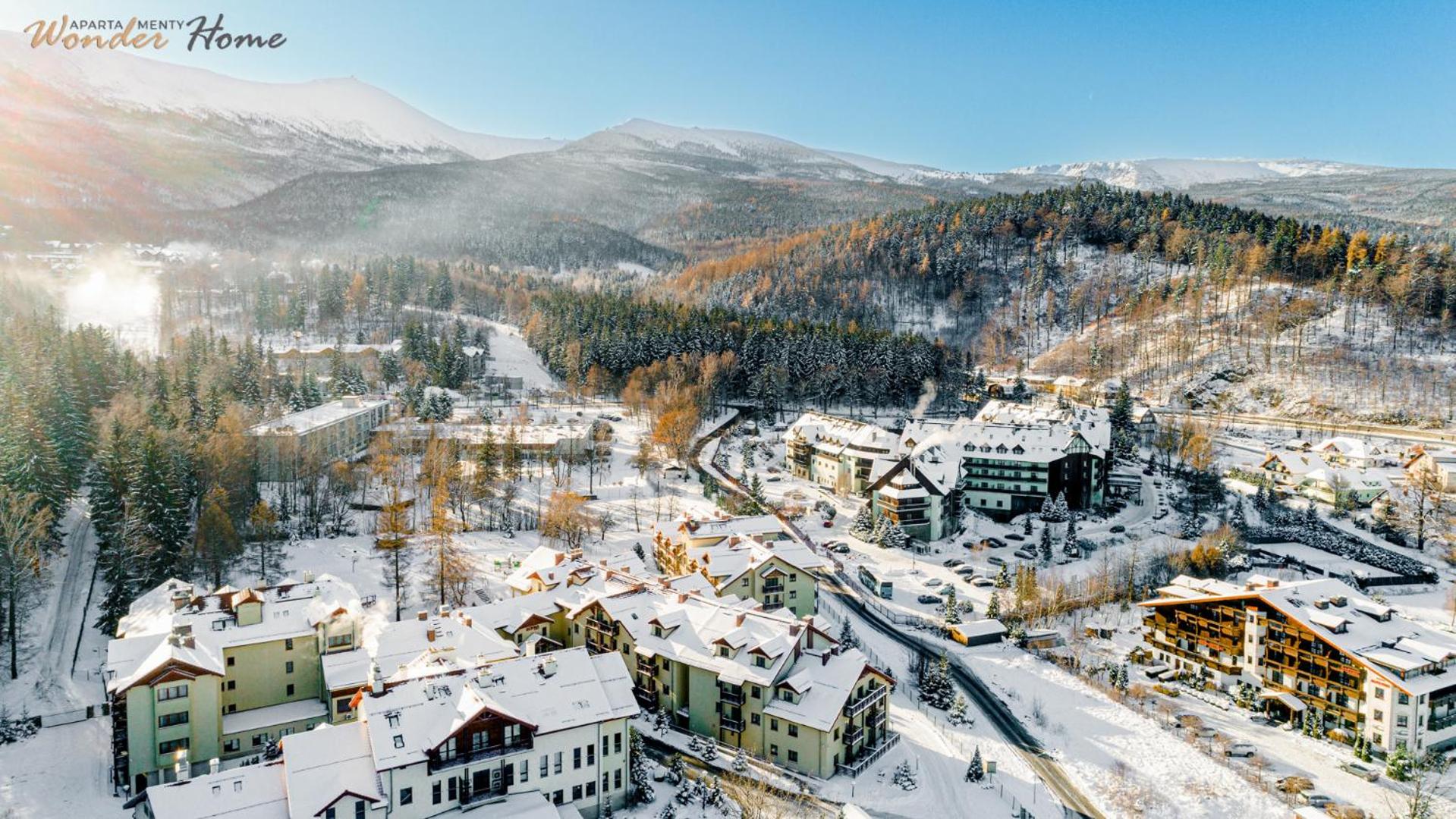Wonder Home - Apartament Cud Malina z kominkiem, klimatyzacją i widokiem na Karkonosze, blisko centrum, stoku, restauracji, aquaparku