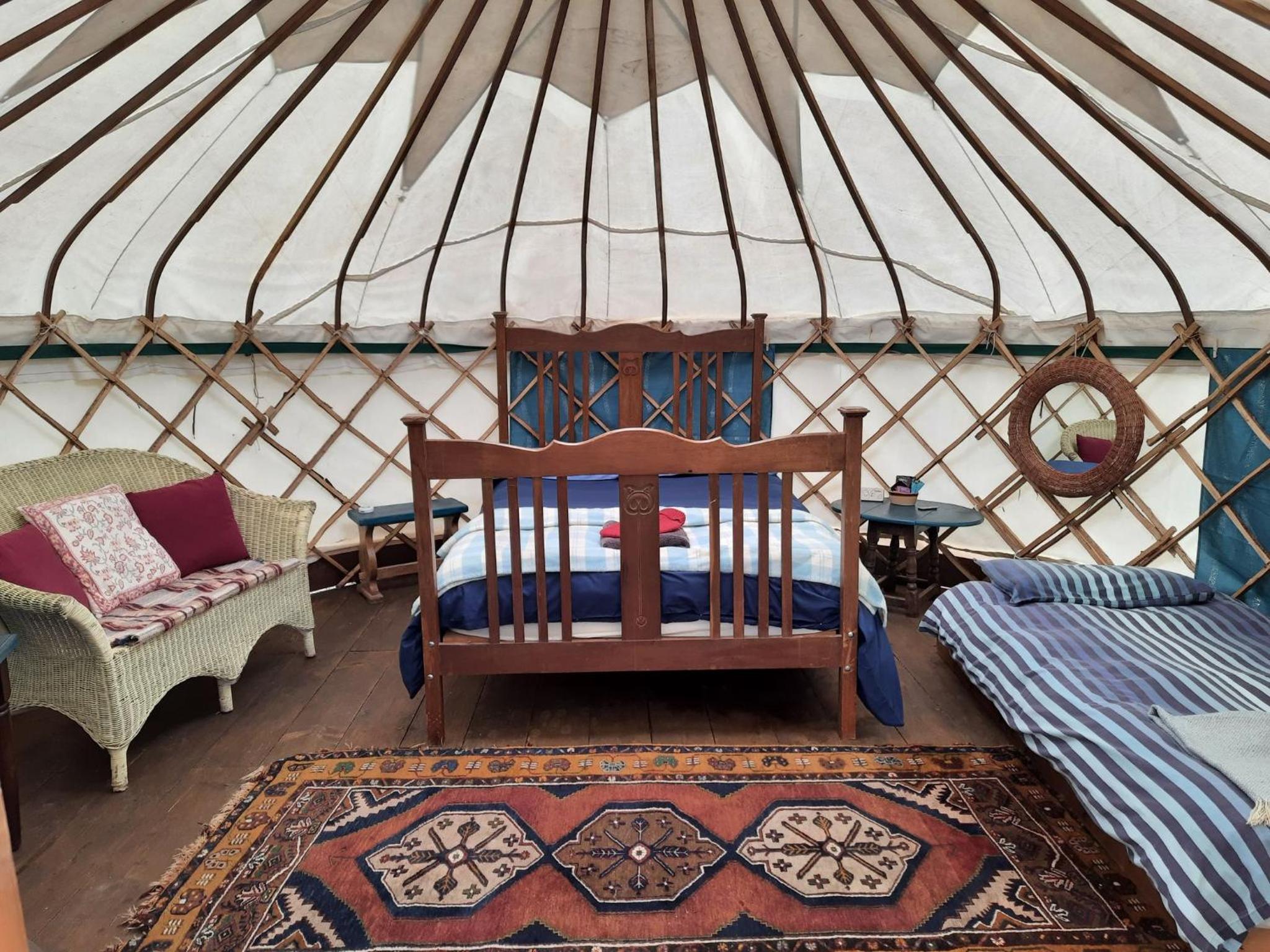 Ceridwen Glamping, double decker bus and Yurts
