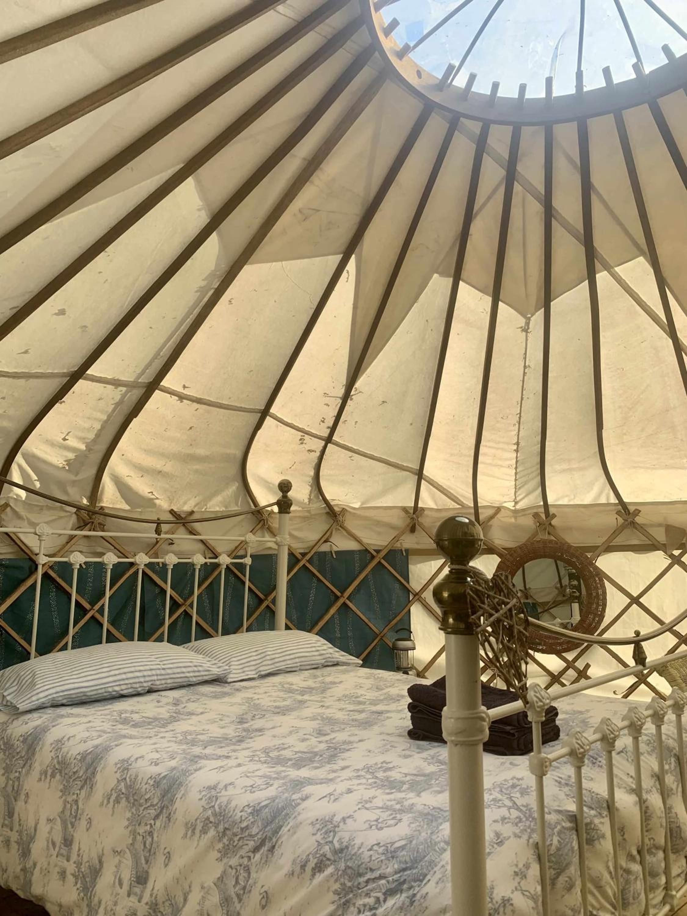 Ceridwen Glamping, double decker bus and Yurts