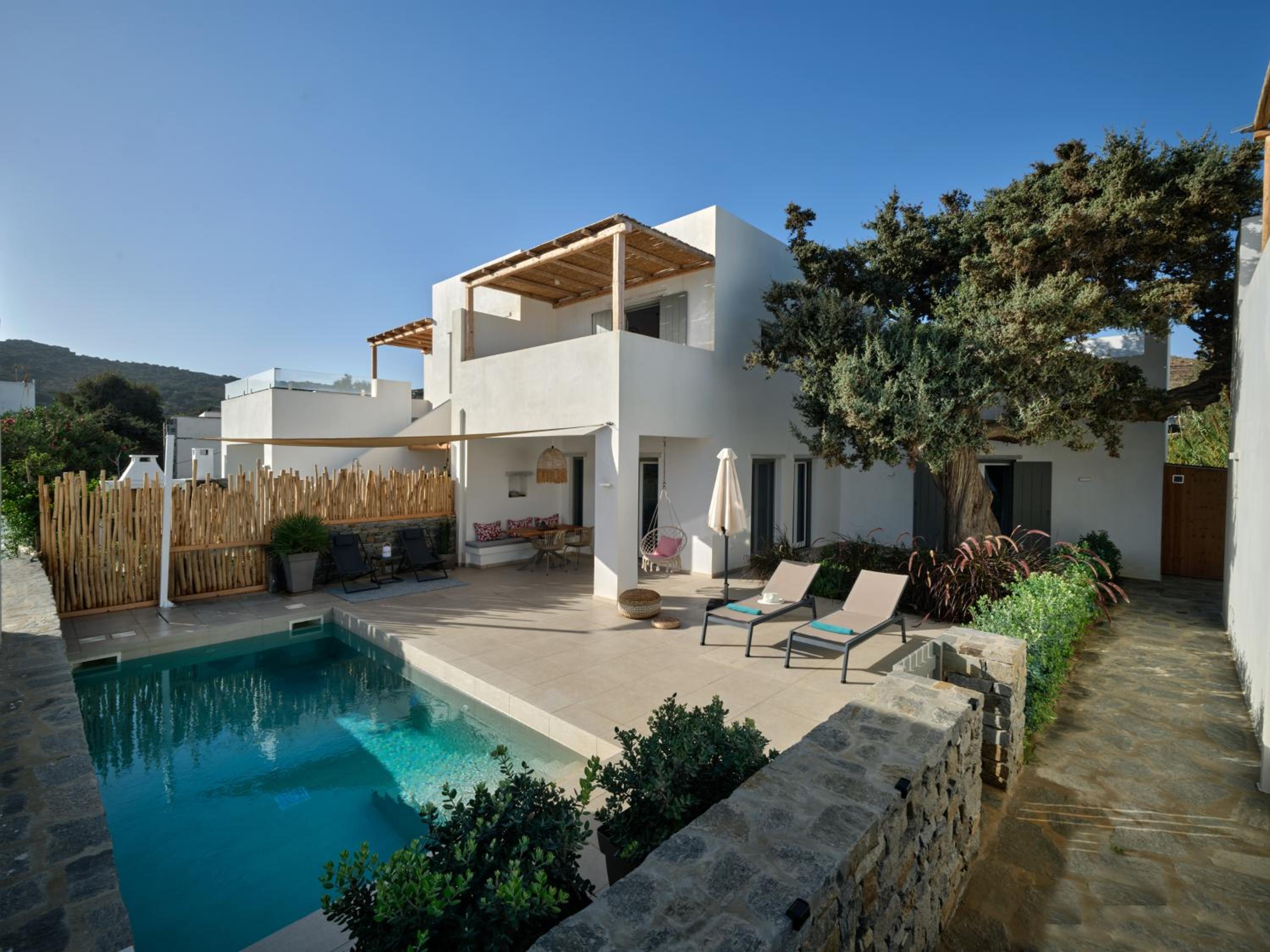 Private Luxury Scarlet beachfront villa, Molos, Paros