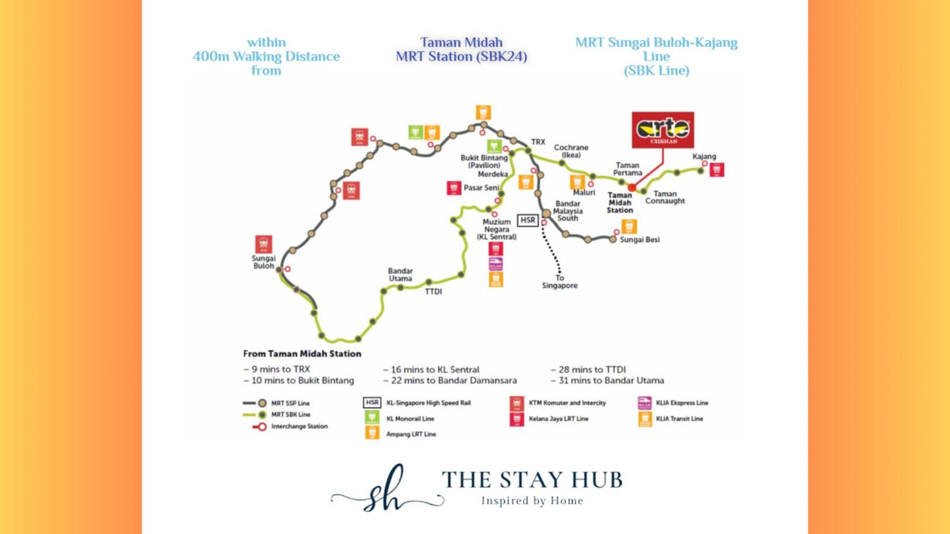 Arte Cheras Luxury Suites - Near TBS & MRT - Easy Access to TRX, Stadium -Bukit Jalil, KLCC- Free 1Parking