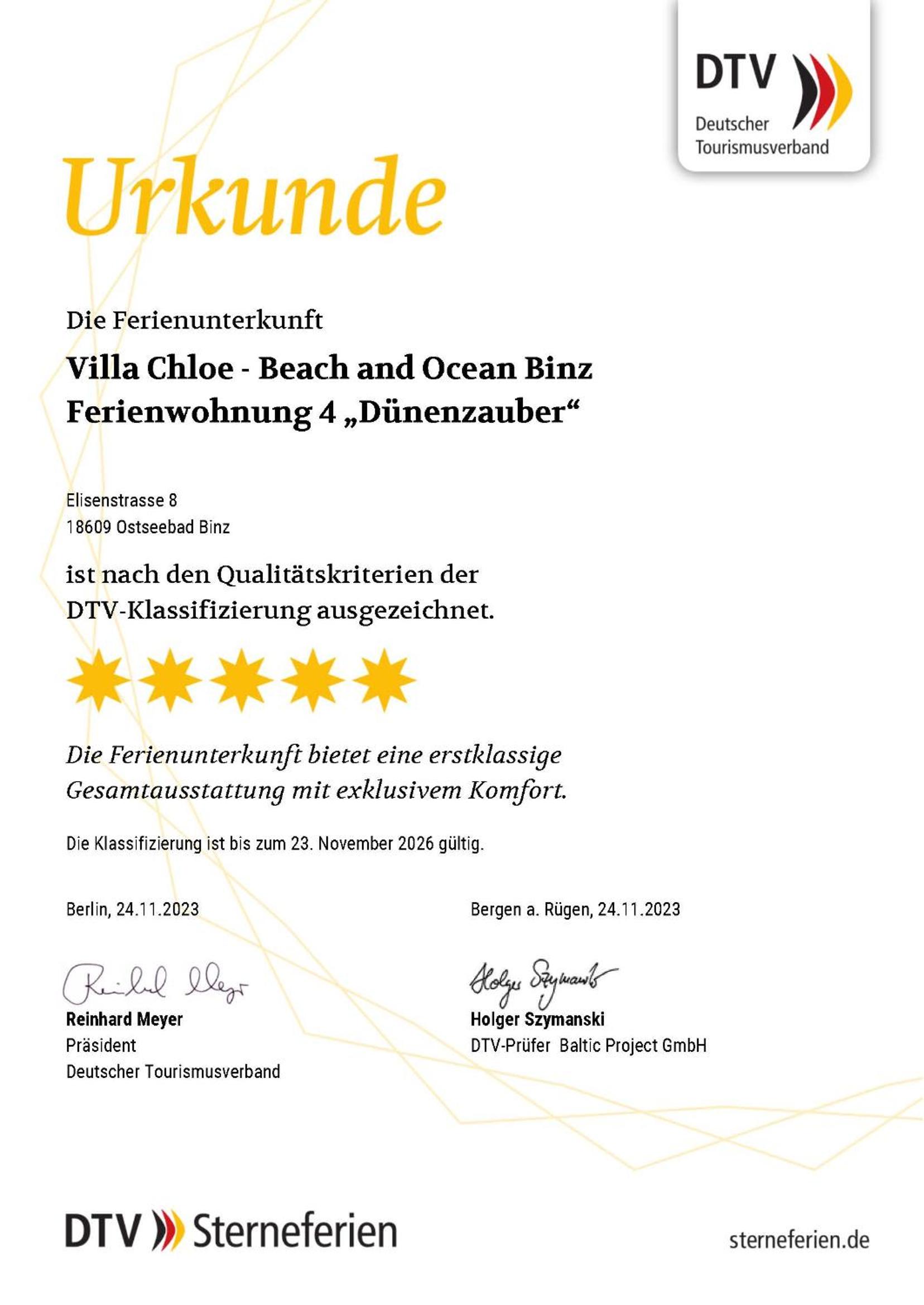 Villa Chloe Binz Appartements exklusiv in Top Lage mit Strandkorb am Strand