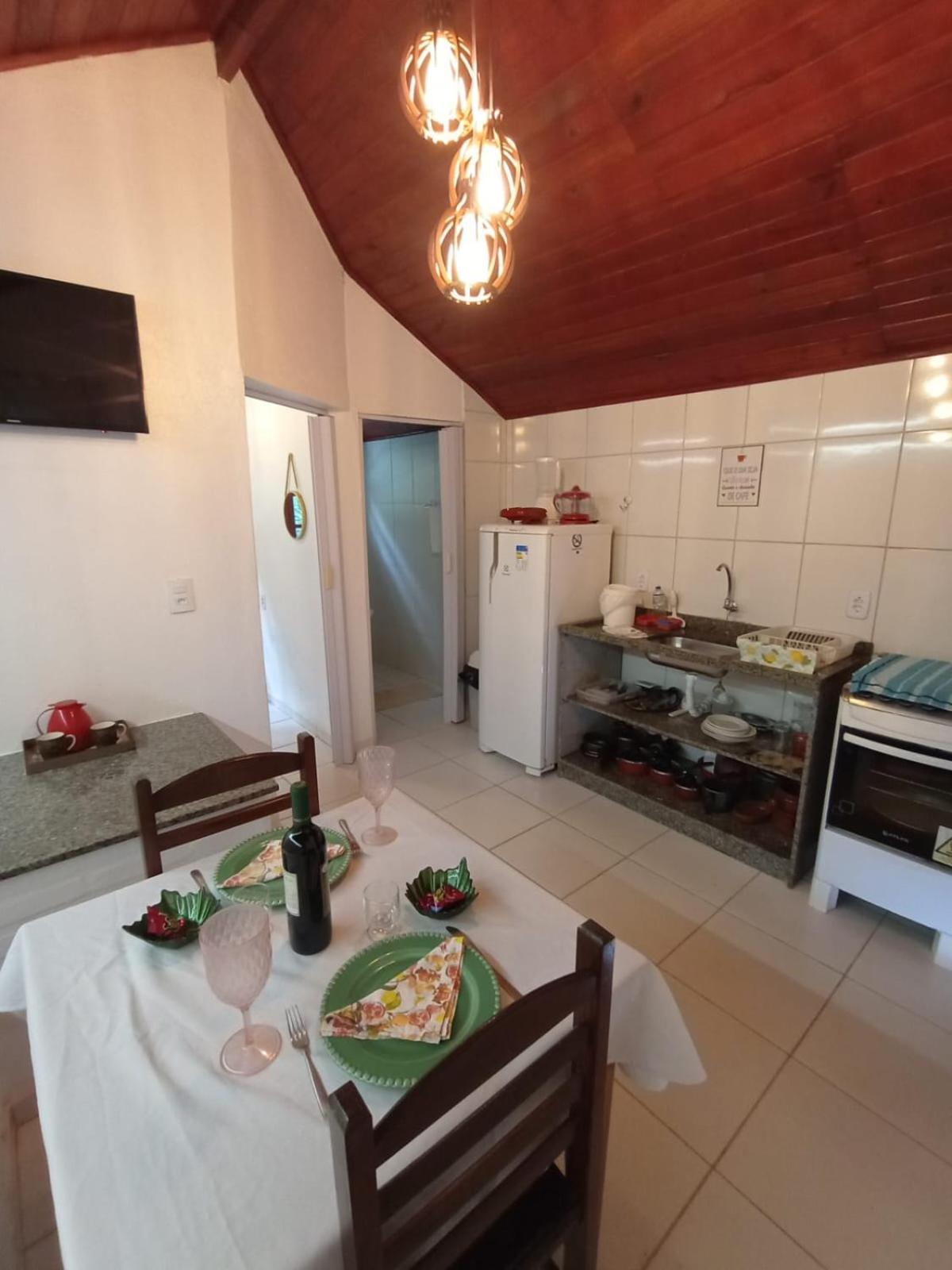 Casa da Vovó na Pousada Sitio Pauletto - com Cozinha, Churrasqueira e Decoração
