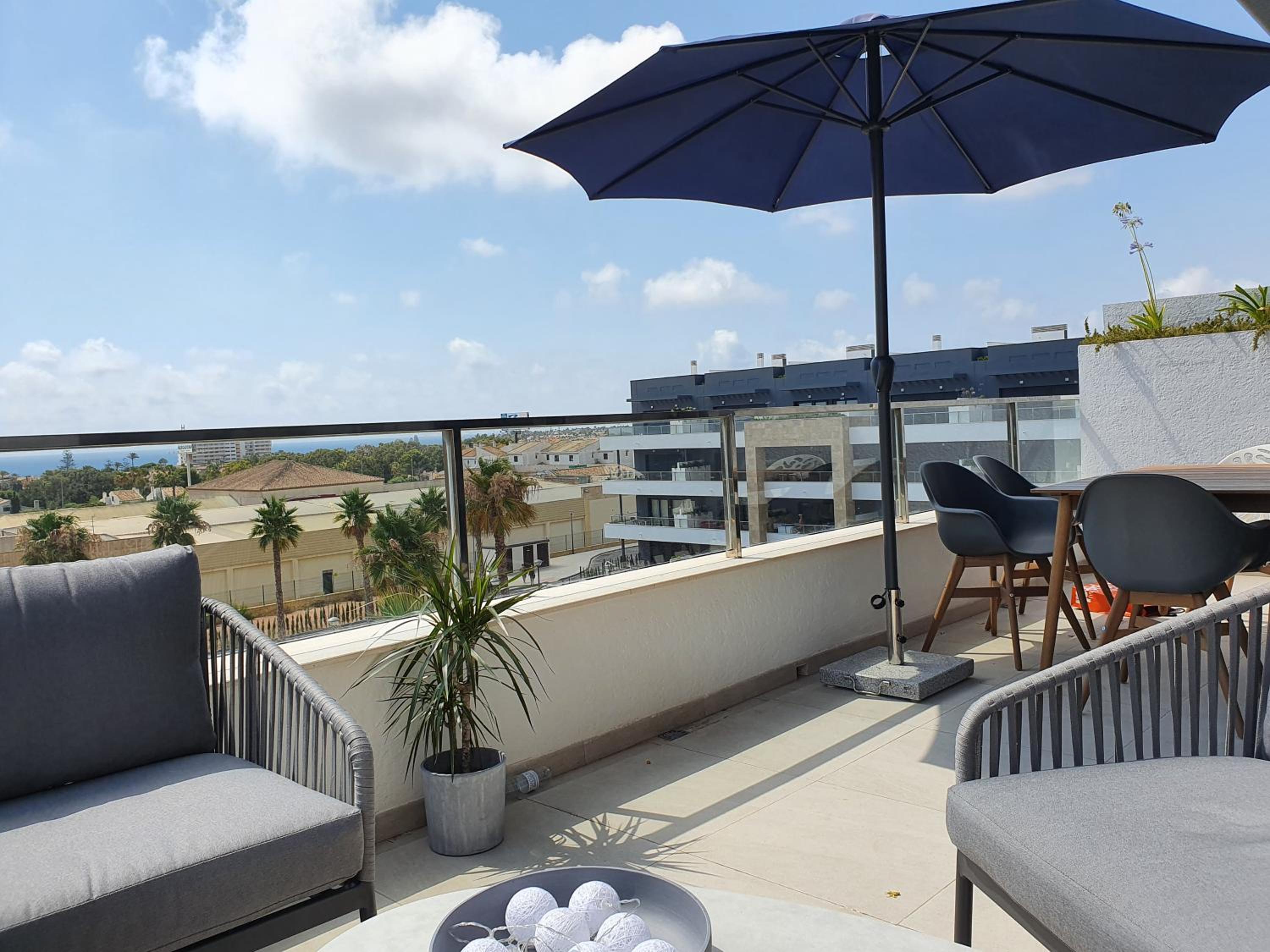 Flamenca Village Penthouse with Private Rooftop and Sea View