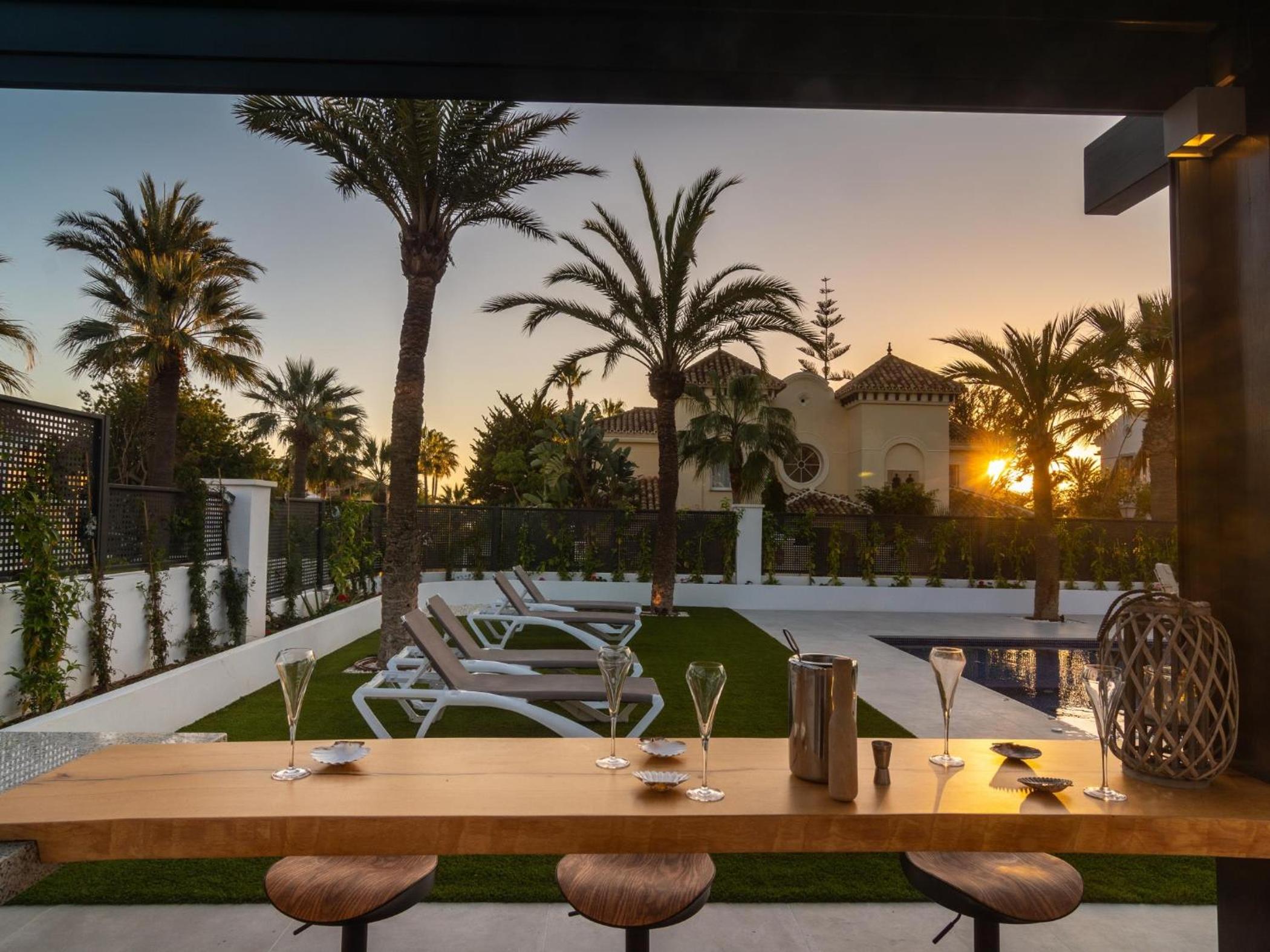 Villa in Las Chapas Playa with private heated pool view 2