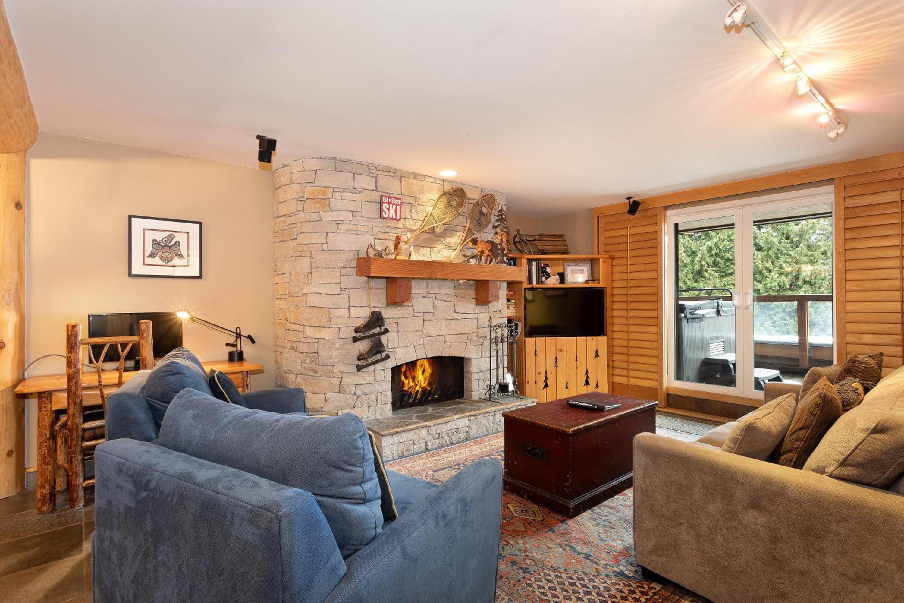 Hearthstone Lodge 3 | Central Whistler Village Condo with Sauna & Hot Tub
