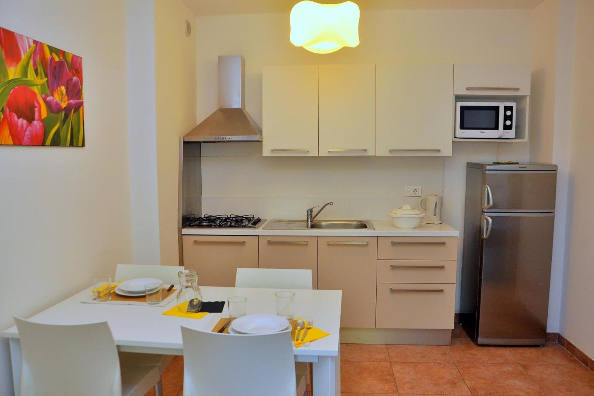 Cozy apartment with a fenced garden and fireplace