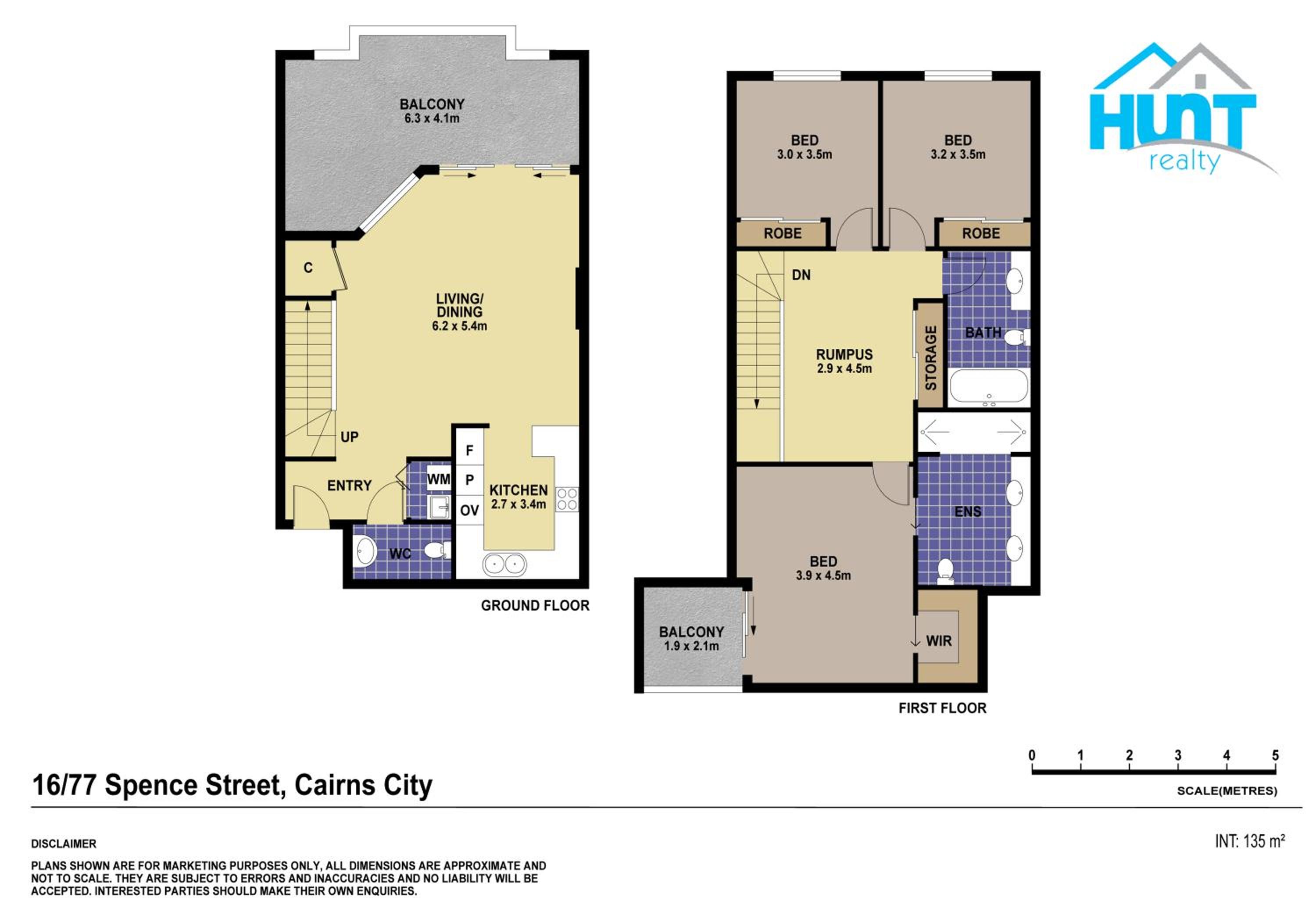 Spacious 3 Bedroom Townhouse in Cairns City