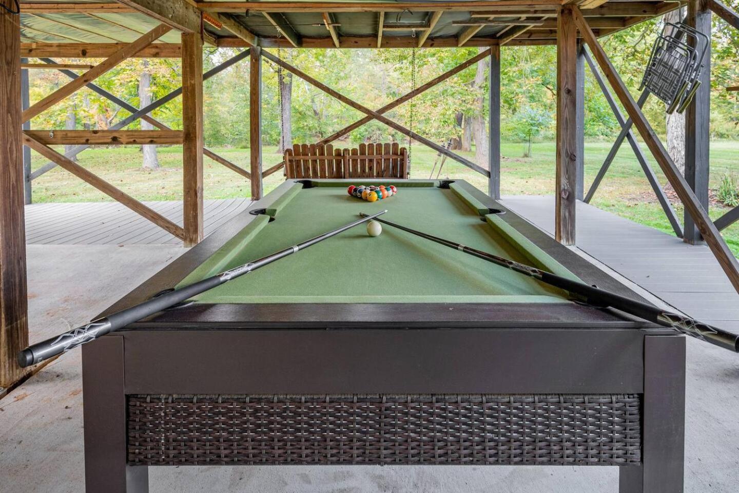 Riverfront Cabin wFirepit Pool Table Porch WiFi view 4