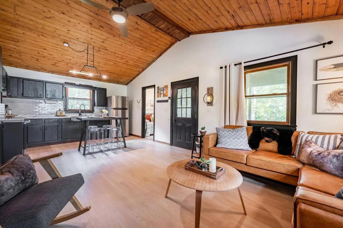 Riverfront Cabin wFirepit Pool Table Porch WiFi view 5