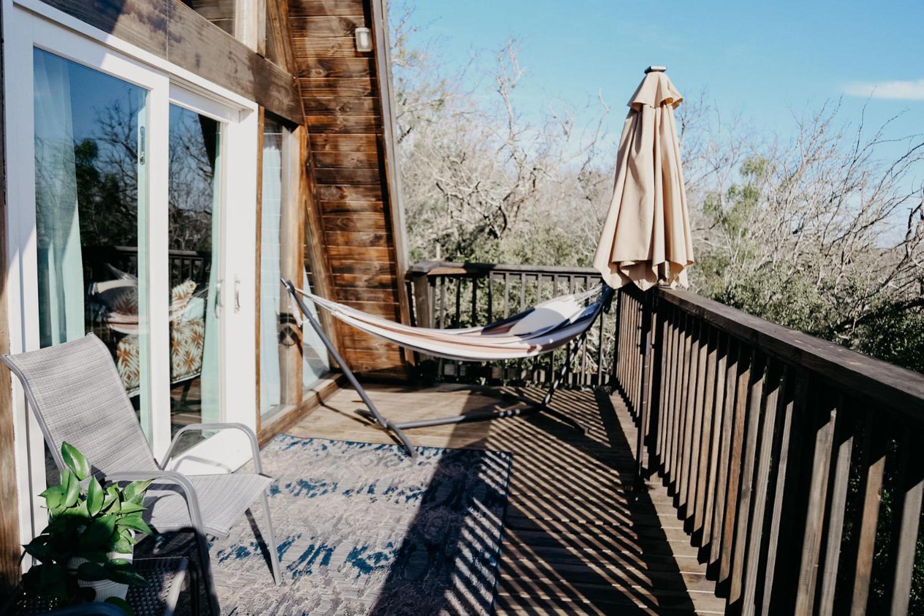 The Maverick: A-Frame w/ Hammock and Tree Top View view 3