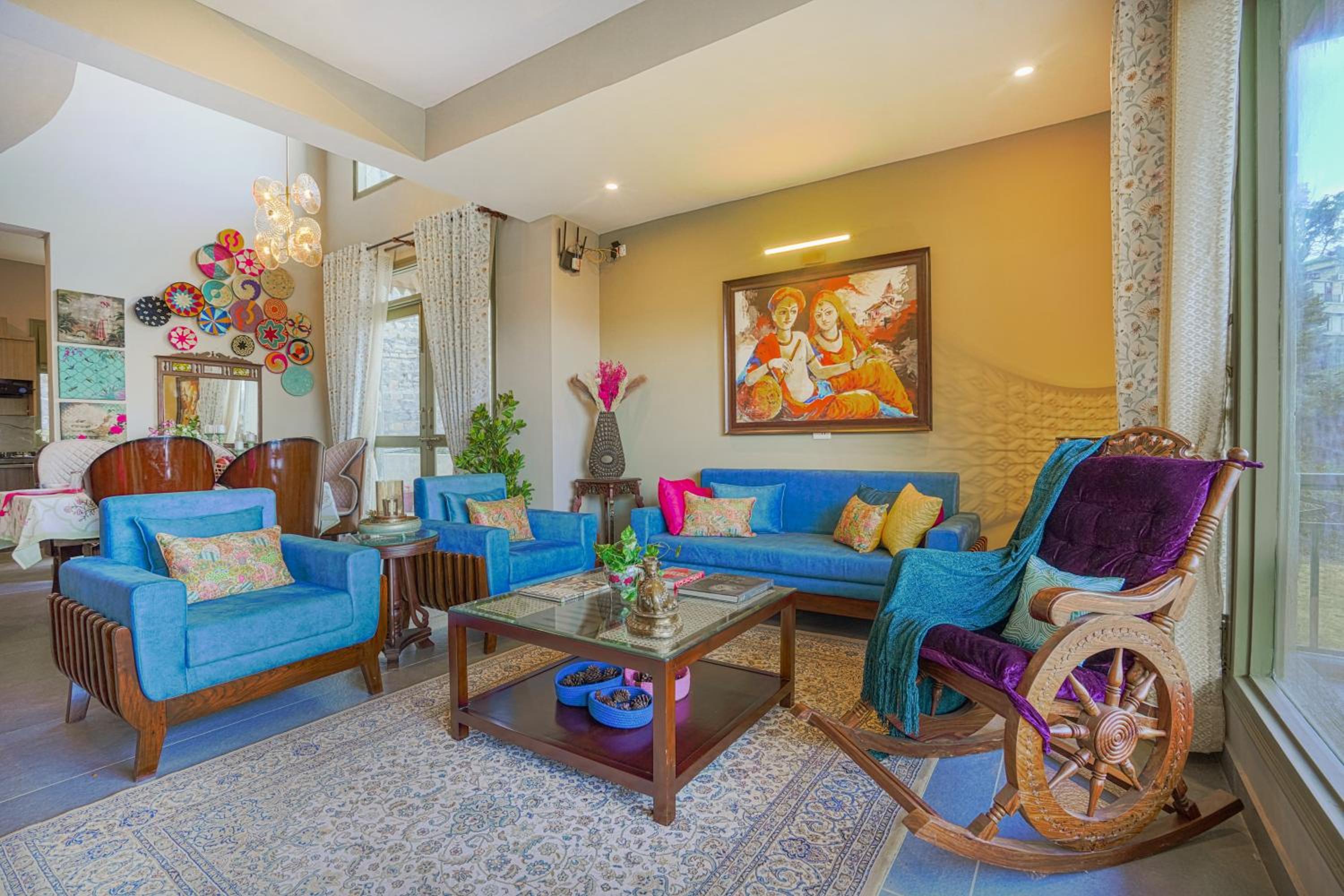 SaffronStays Edelweiss Bluebell House - 3BR English home with Himalayan peak views, bonfire & reading nook