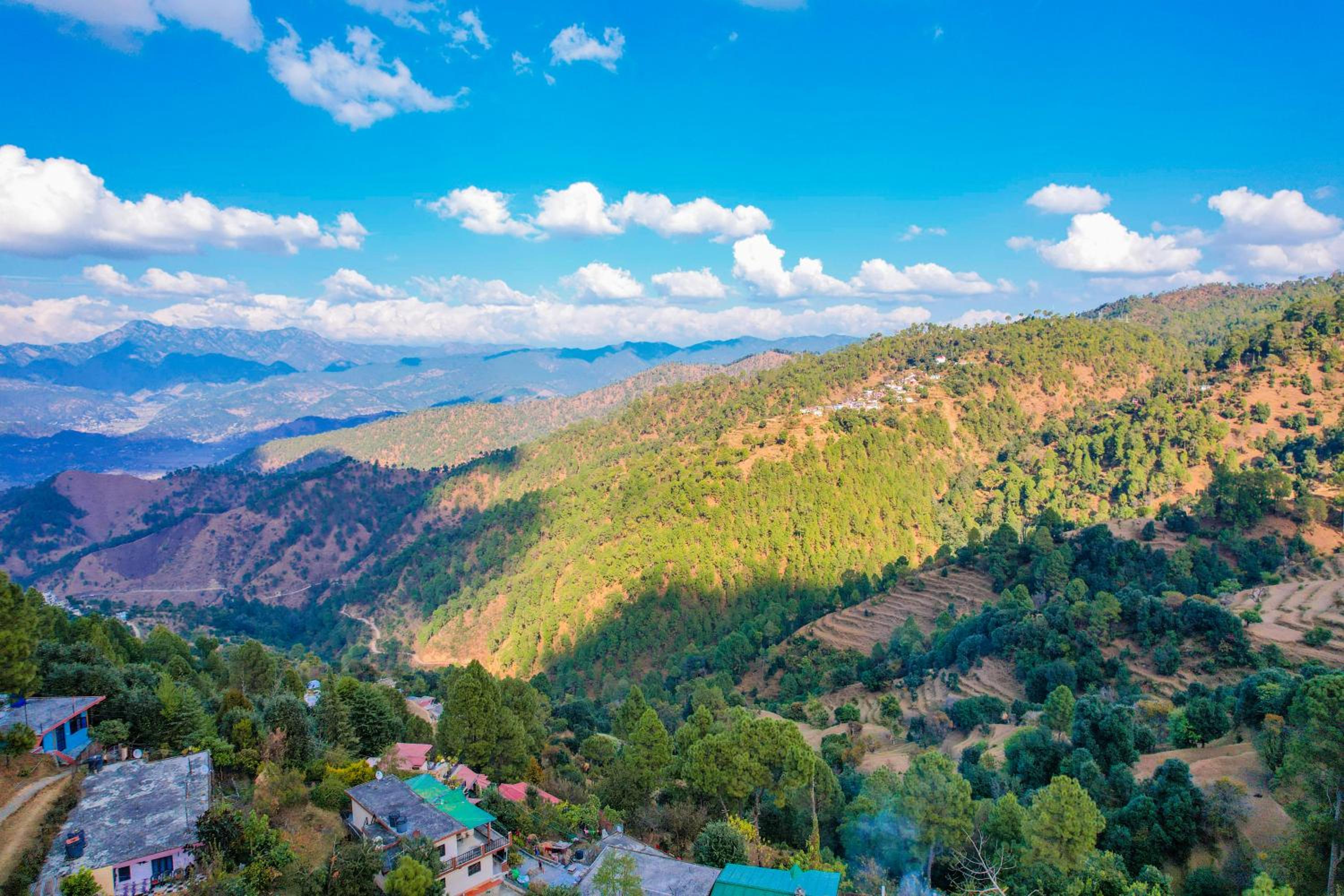 SaffronStays Edelweiss Bluebell House - 3BR English home with Himalayan peak views, bonfire & reading nook