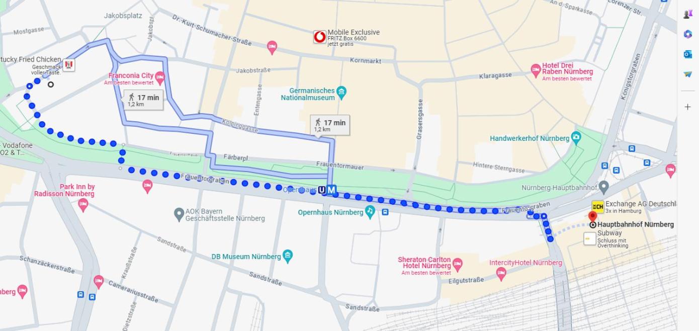 Altstadt - Exklusive 3-Zi-Wohnung für 6 Personen mit 90 qm, großer Dachterrasse, Parkplatz, WLAN