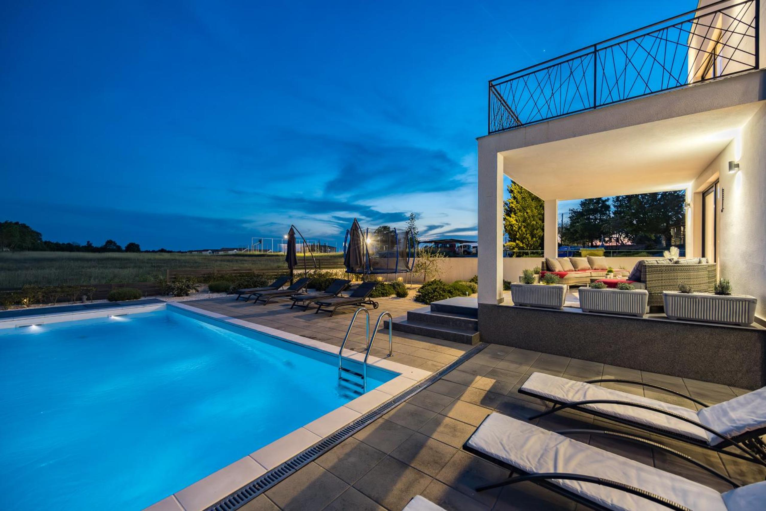 Villa Angie near Pula for 10 persons with private heated pool & kids playground view 3