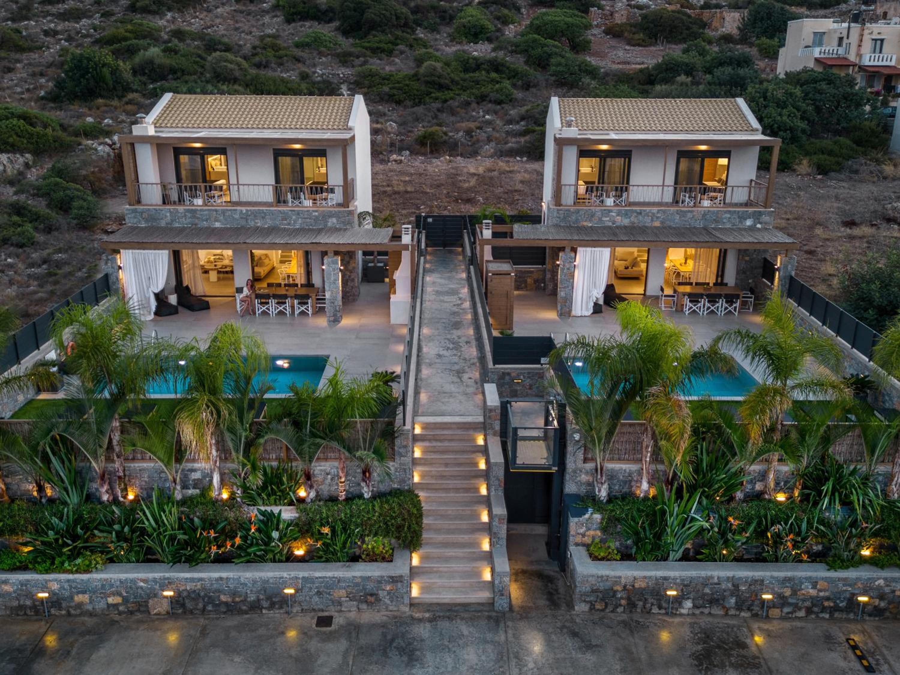 Calma Villas Crete - heated pool view 3
