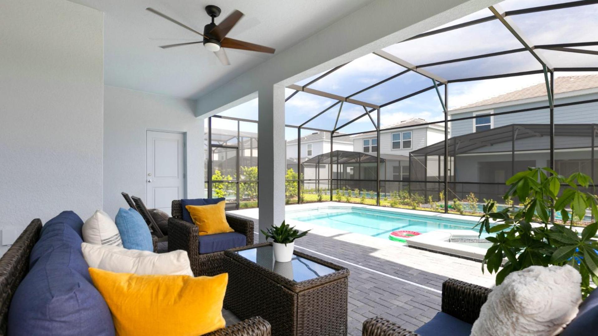 7BR Serene Home Close to Disney, Private Pool, Spa view 4