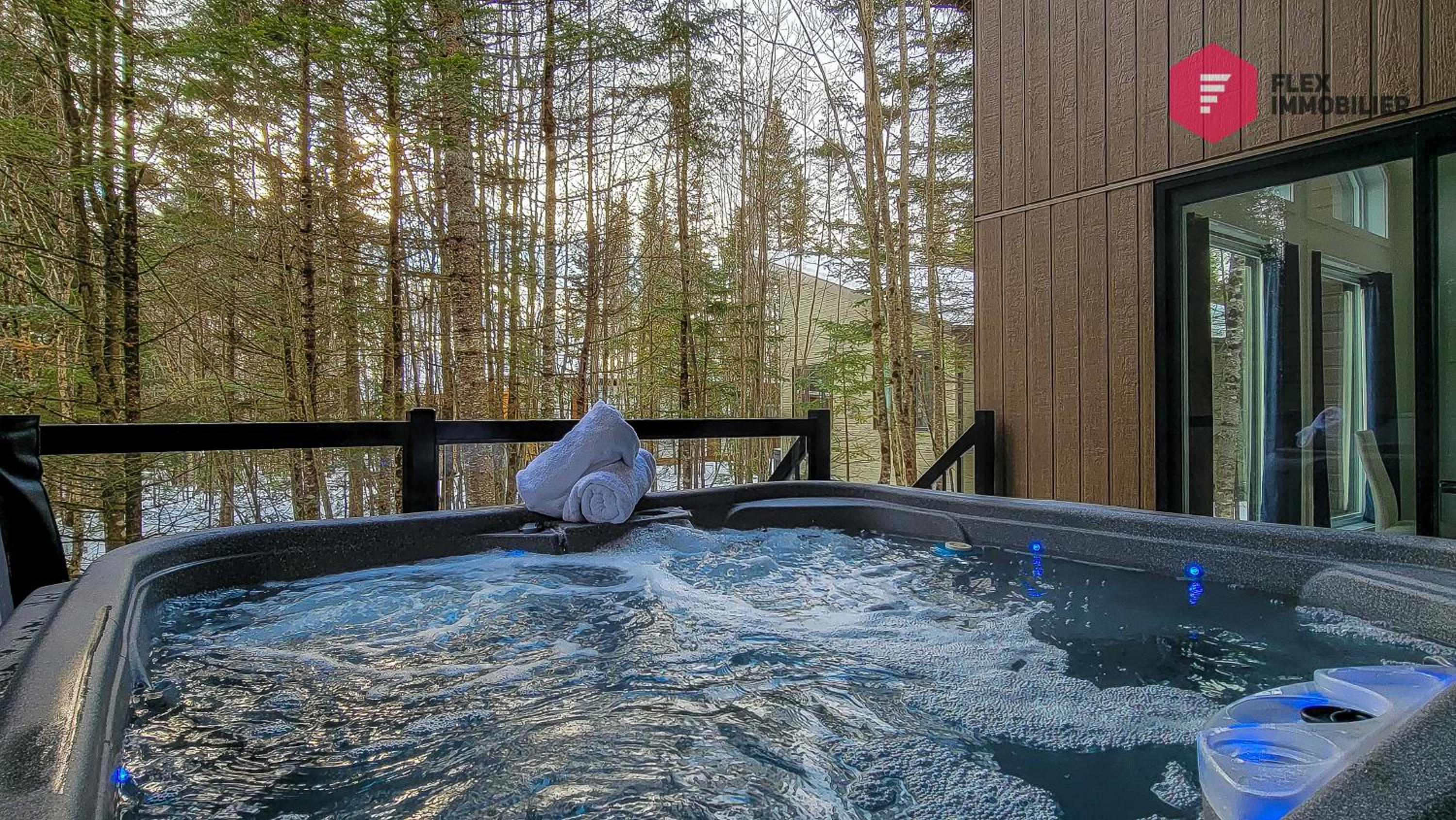 Le Bleu Bourgeois - Chalet 6 pers Spa privé Piscine Sauna - Resort près de Québec view 5