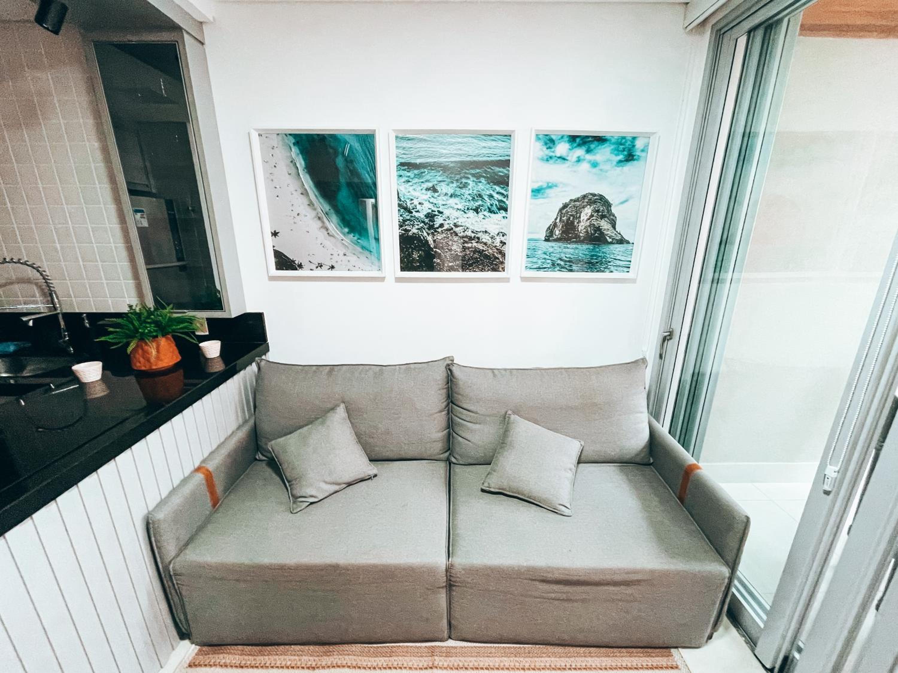 Apartamento com Piscina na Cobertura e Vista Panoramica do Mar da PRAIA GRANDE