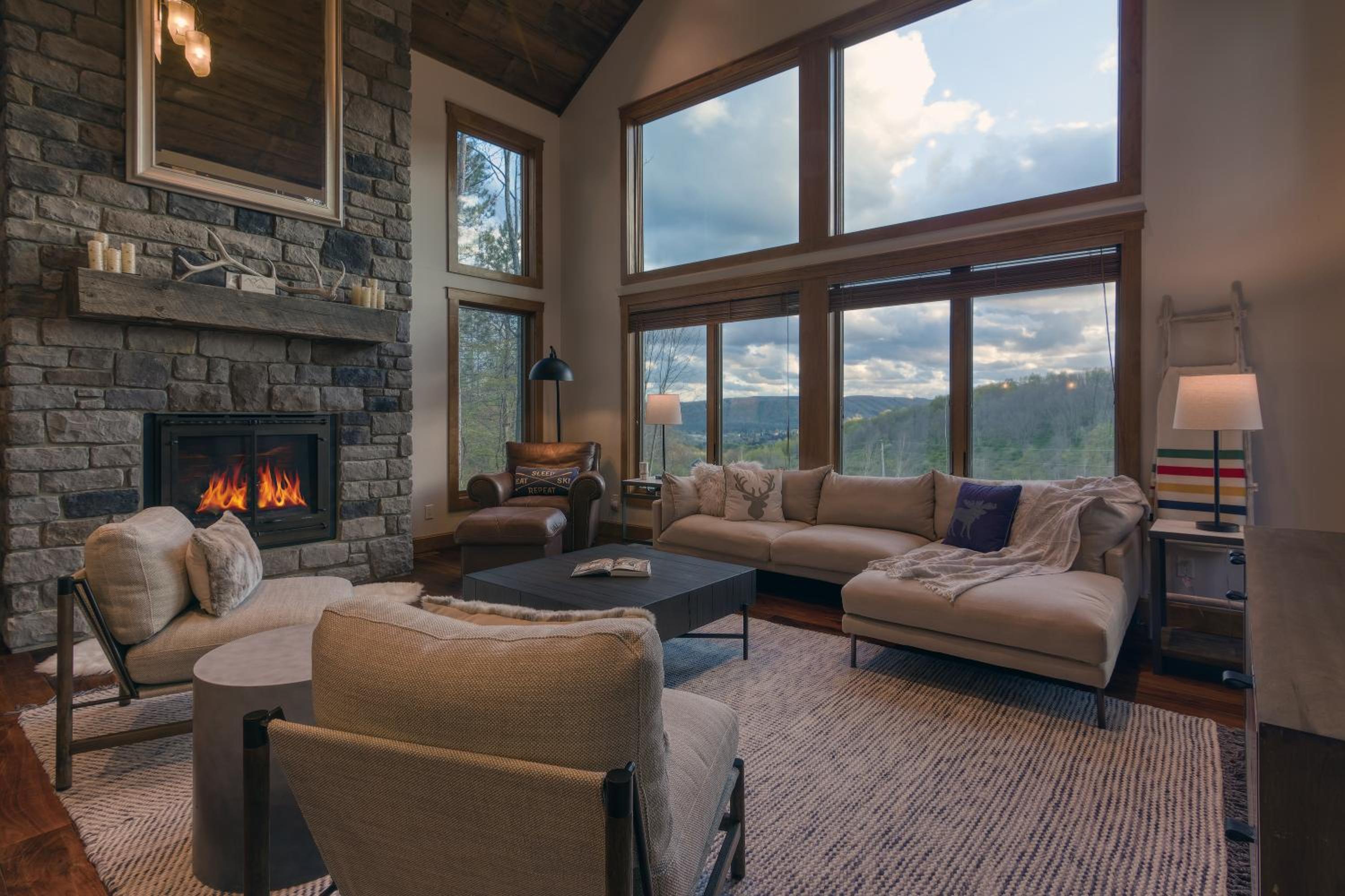 New & Stunning Chalet! Reno'd, Hot-Tub, Barrel Sauna, Slope Views, Fire Pit view 3