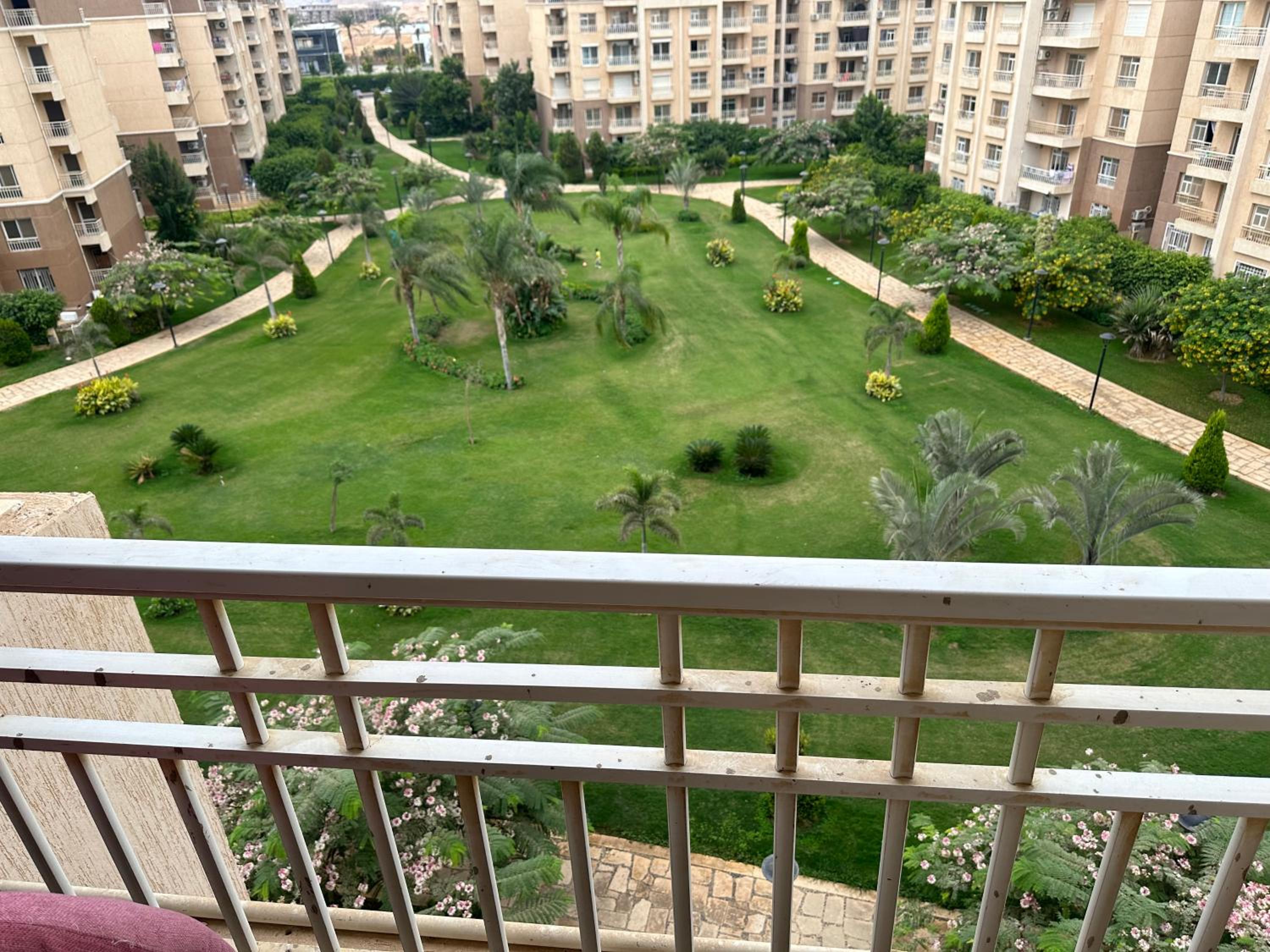 Apartment view wide garden at Madinaty