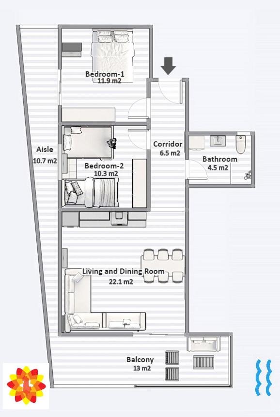 Sea and City view Apartment