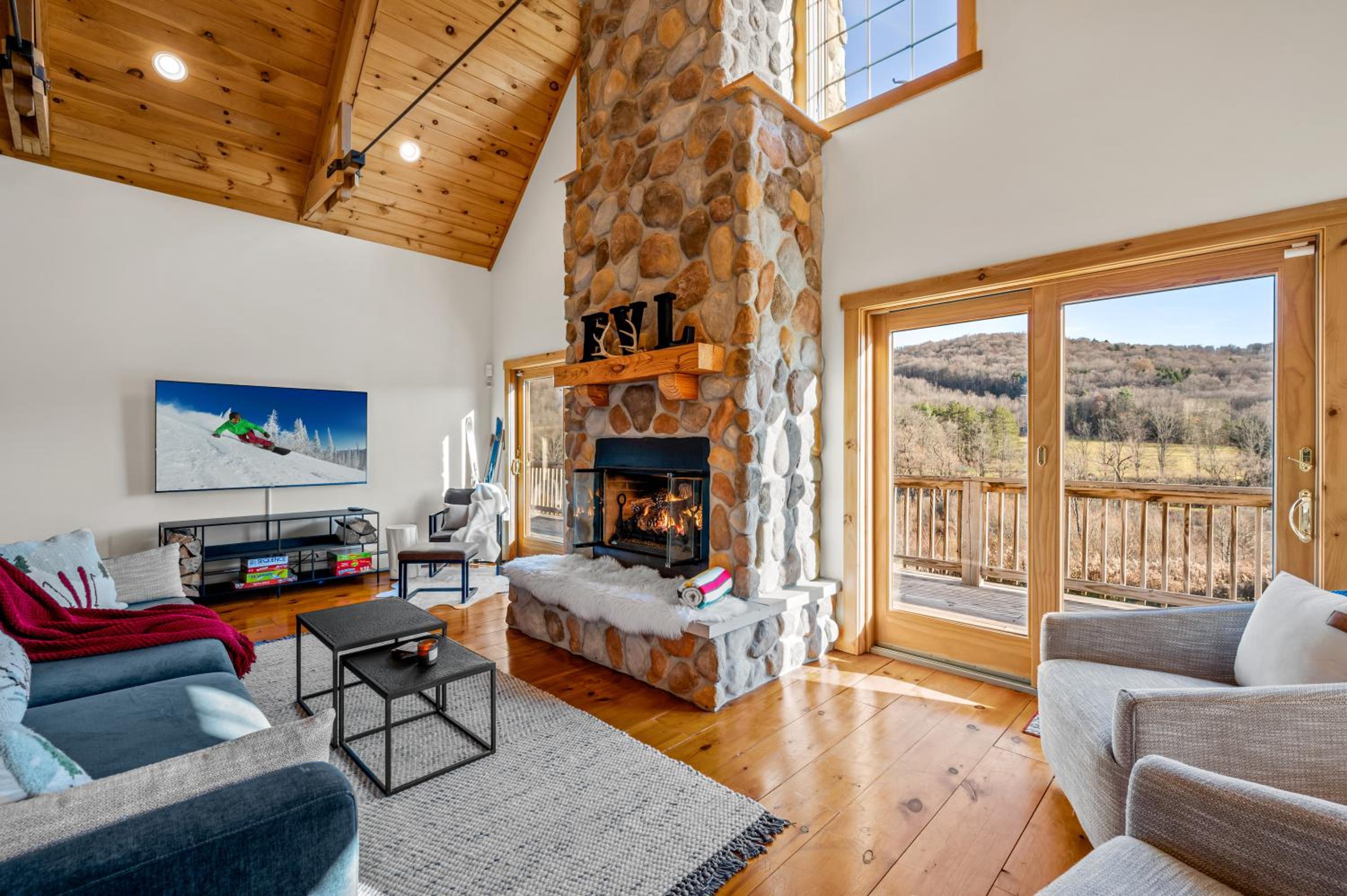 New & Stunning Chalet! Reno'd, Hot-Tub, Barrel Sauna, Slope Views, Fire Pit view 3