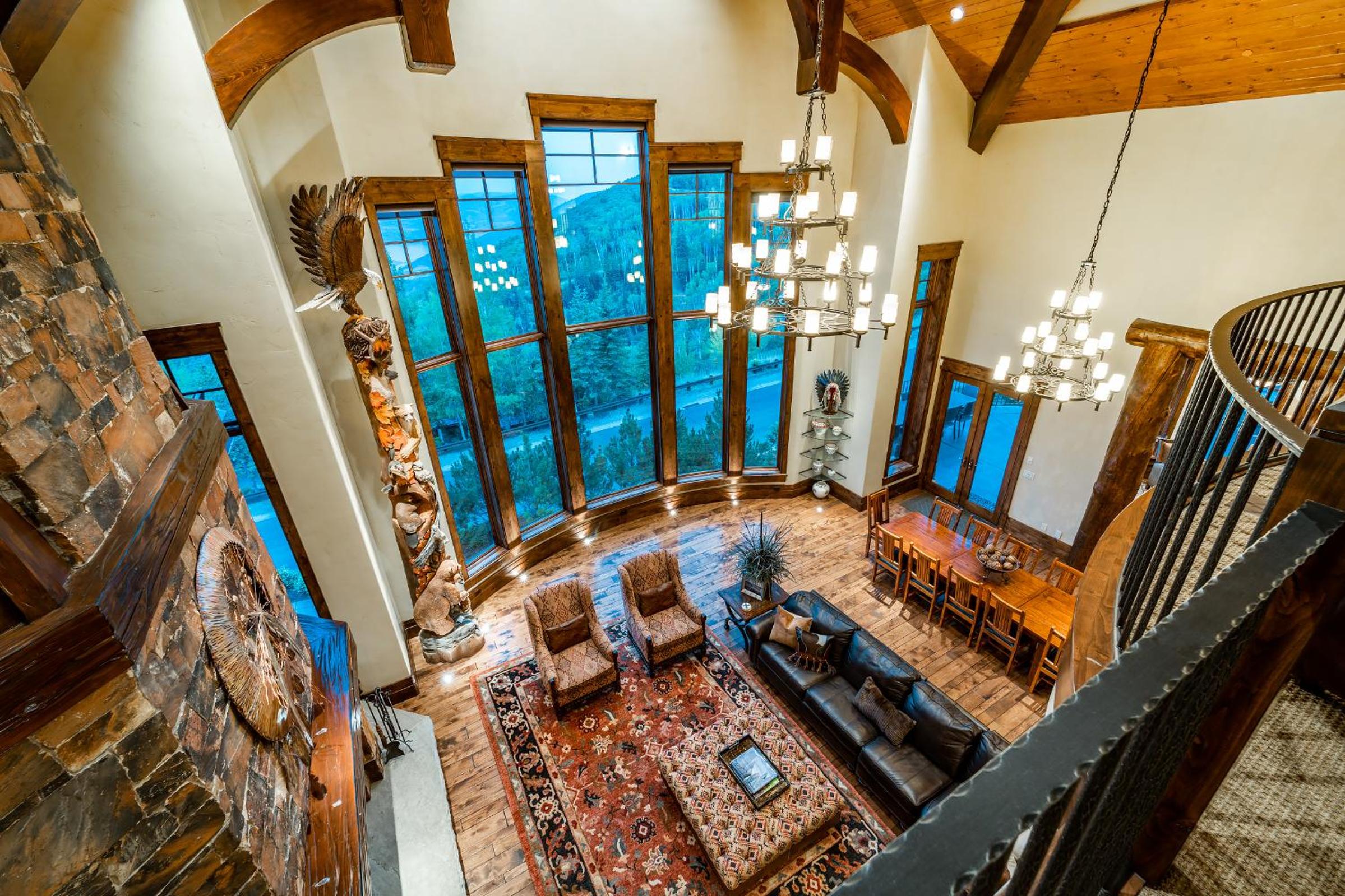 8 Bedroom Deer Valley Masterpiece with endless views. Theater hot tub game room ski-inout view 3