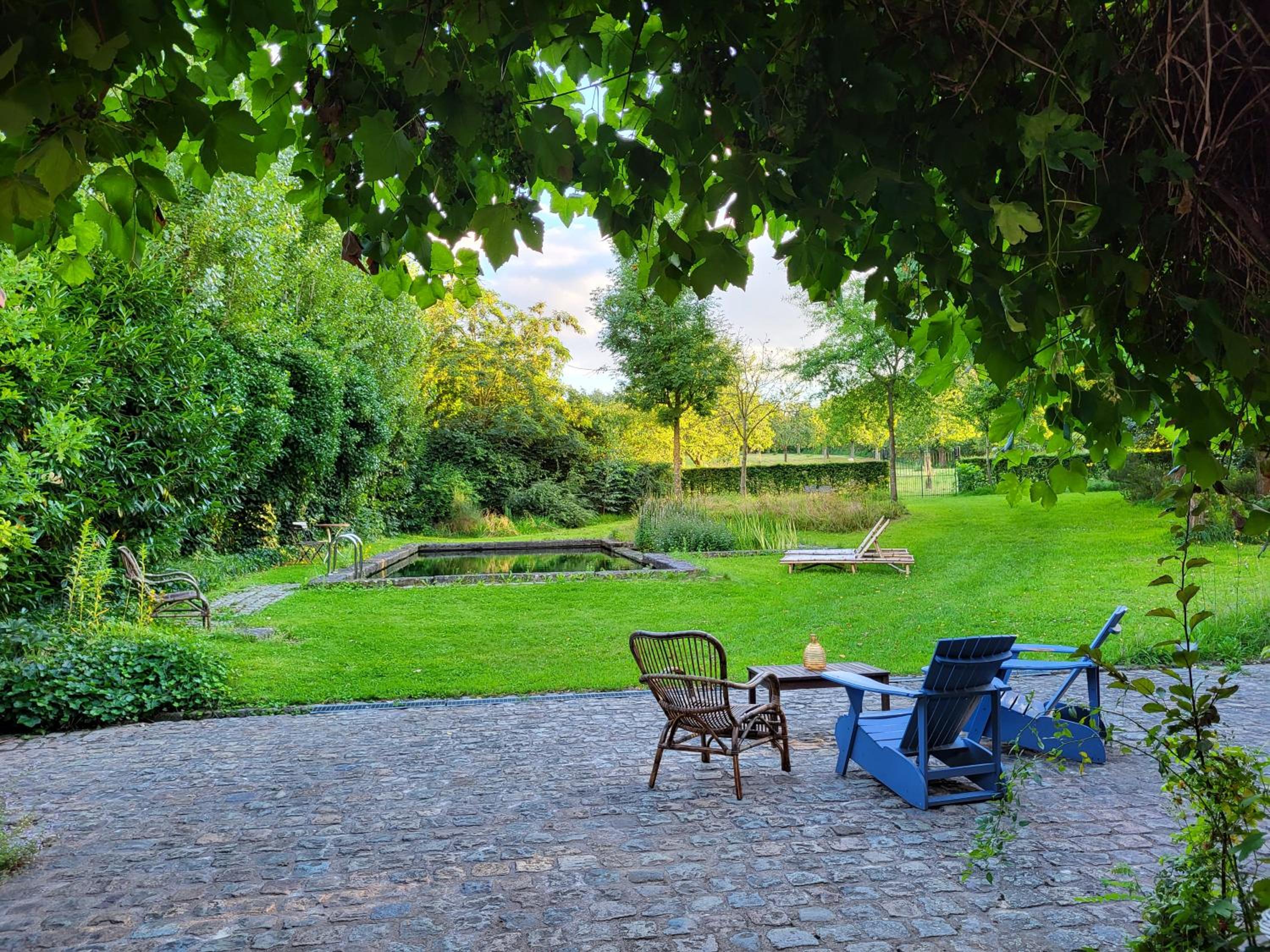 Charming and cosy ART DECO house in old historic farm with private natural pool and gardens with hiking and cycling trails nearby