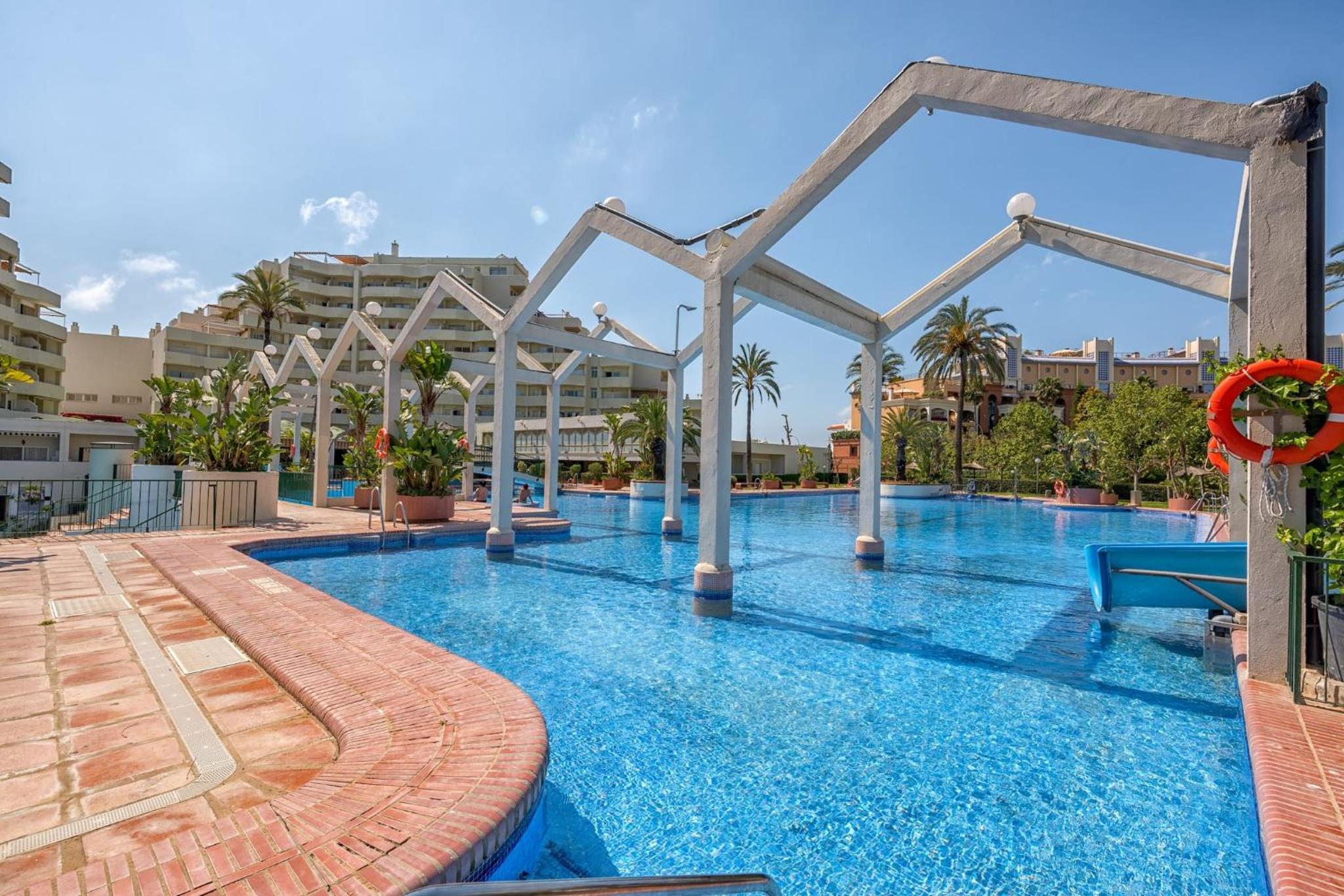 Benalbeach Apartment with Sea & Garden View