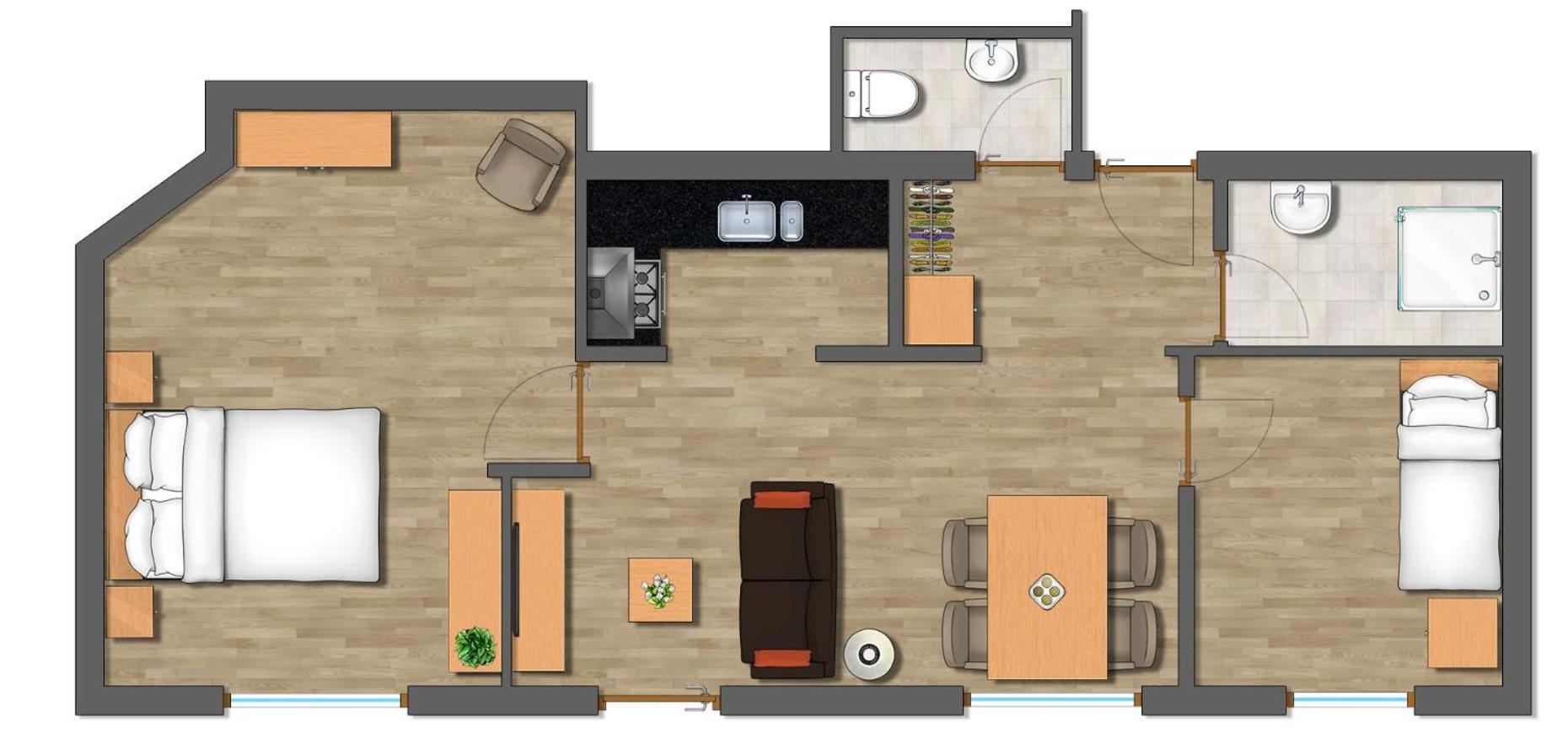Ferienwohnung mit Terrasse und Fernblick