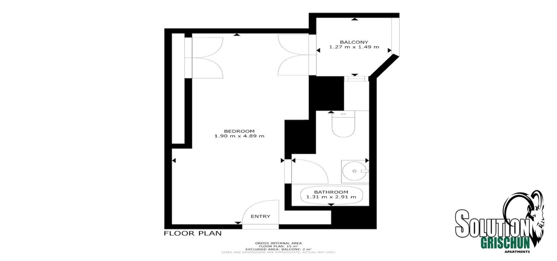 Solution-Grischun - Zentral - Balkon - Kaffe,Tee - Etagenbett